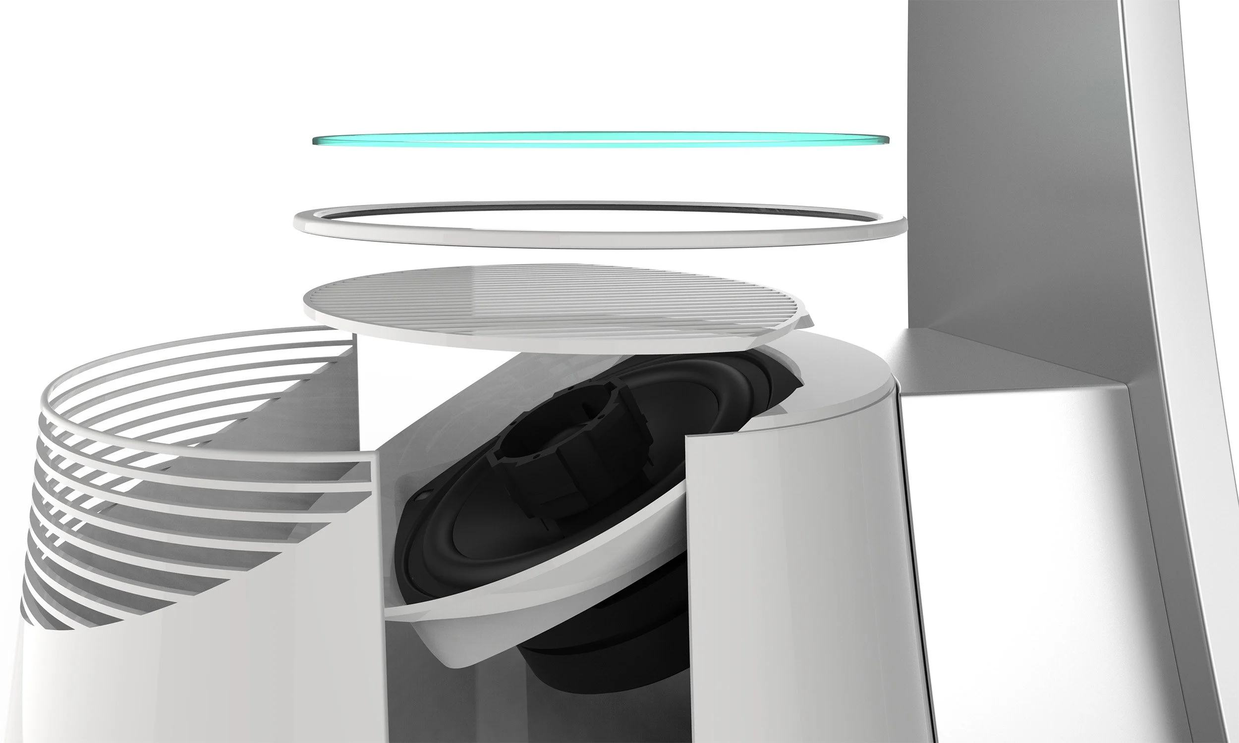 subwoofer exploded view