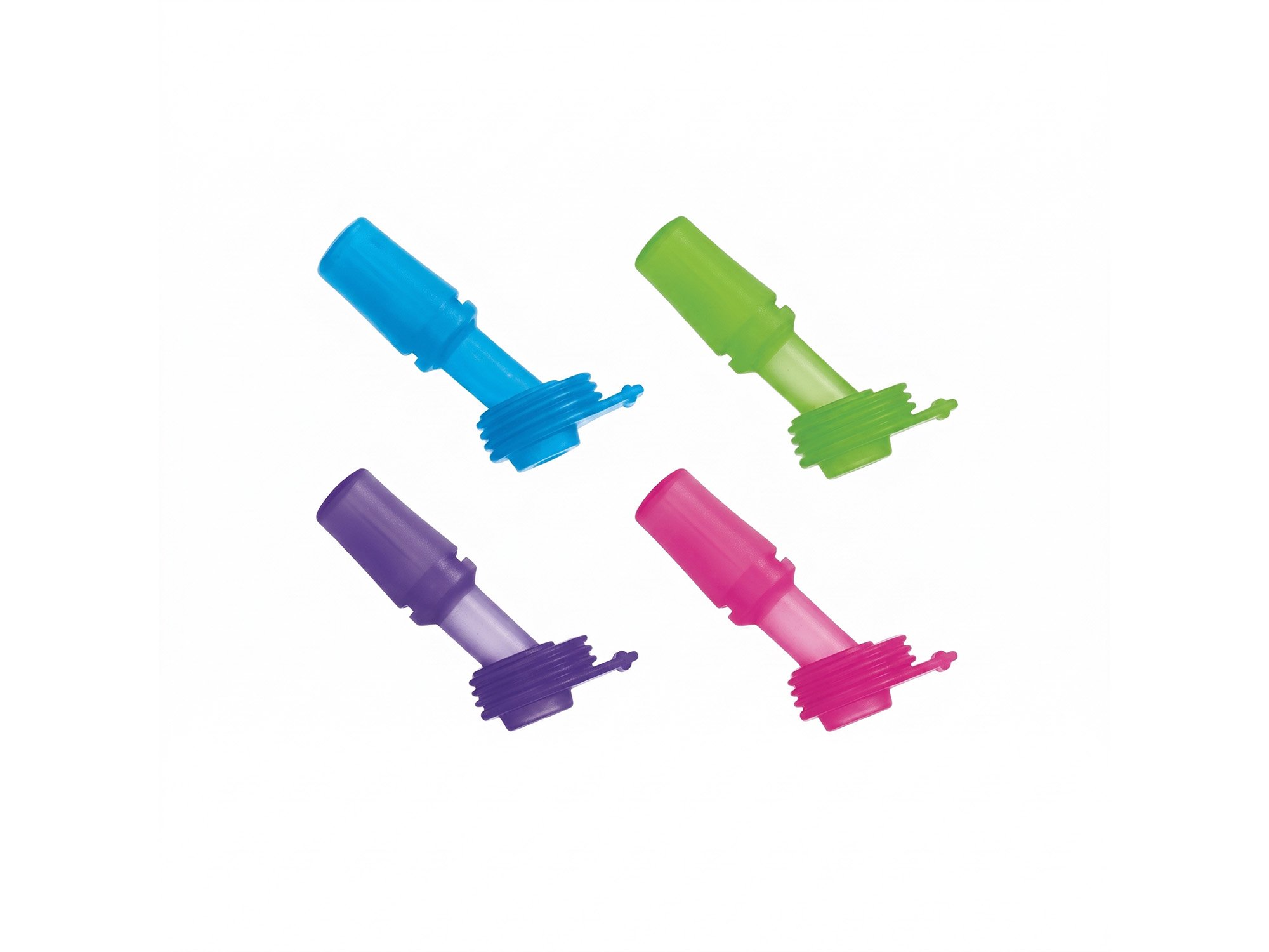 new bite valve design: the internal ribbing grips the stem collar firmly to prevent leaks and accidental detachment, while the tab allows for easy removal for cleaning
