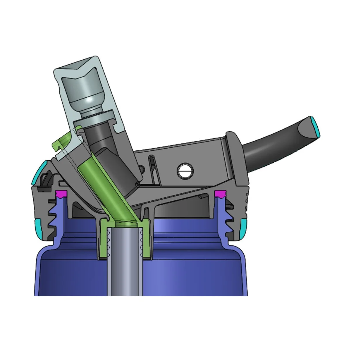 CAD section through bite valve - up