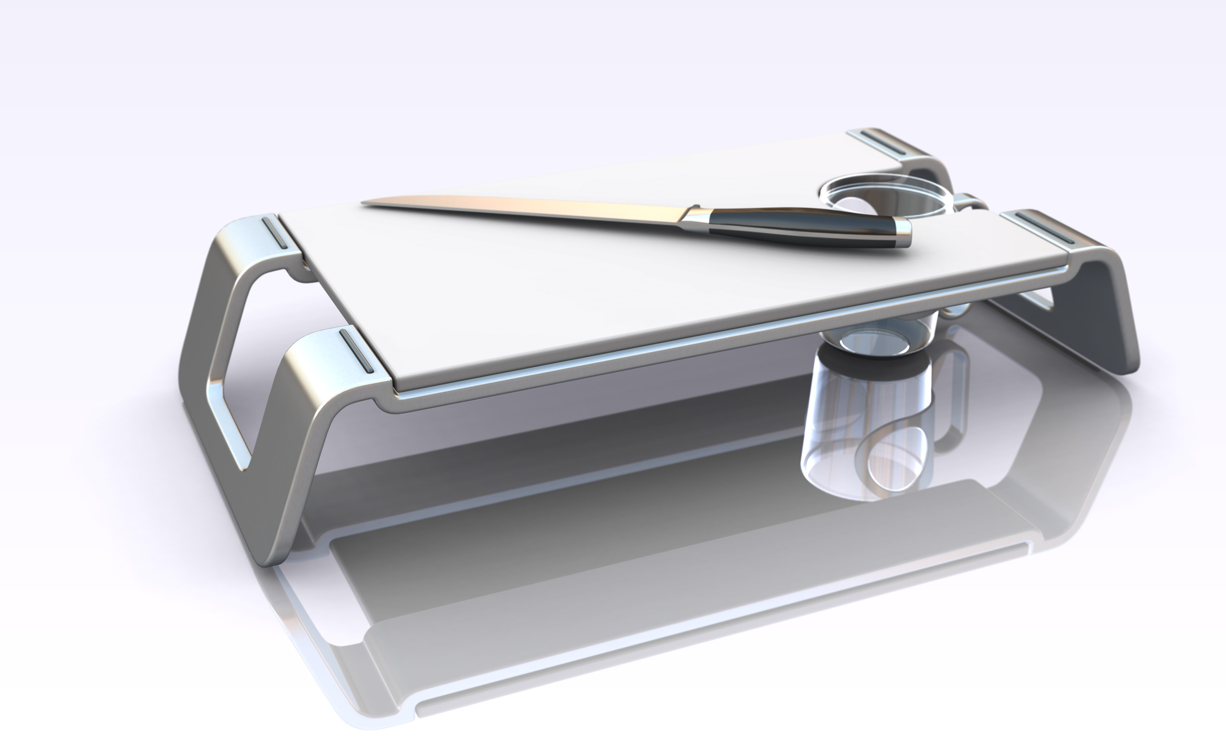 High-density Polyethylene white cutting board