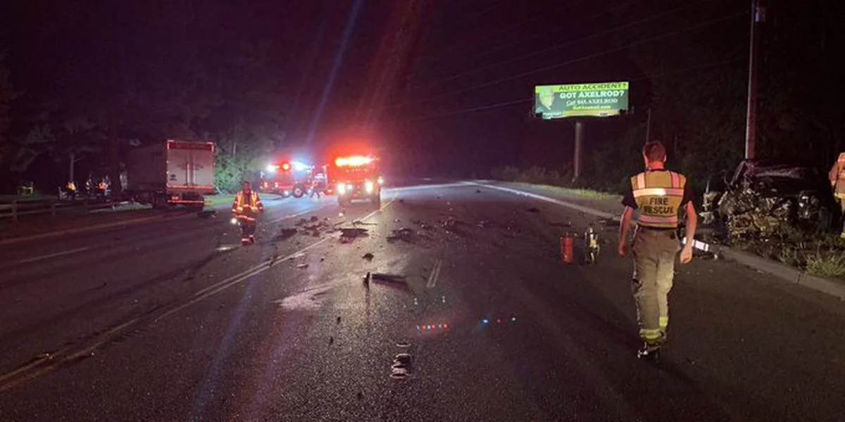 Two people were injured in a multi-vehicle crash involving an 18-wheeler Wednesday morning on S.C. 544. (Source: Horry County Fire Rescue)