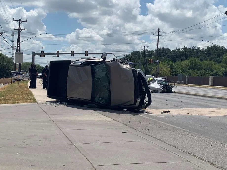Major accident backs up traffic Thursday on San Antonio’s West Side at the intersection of Culebra Road and Old Frisson Road.
