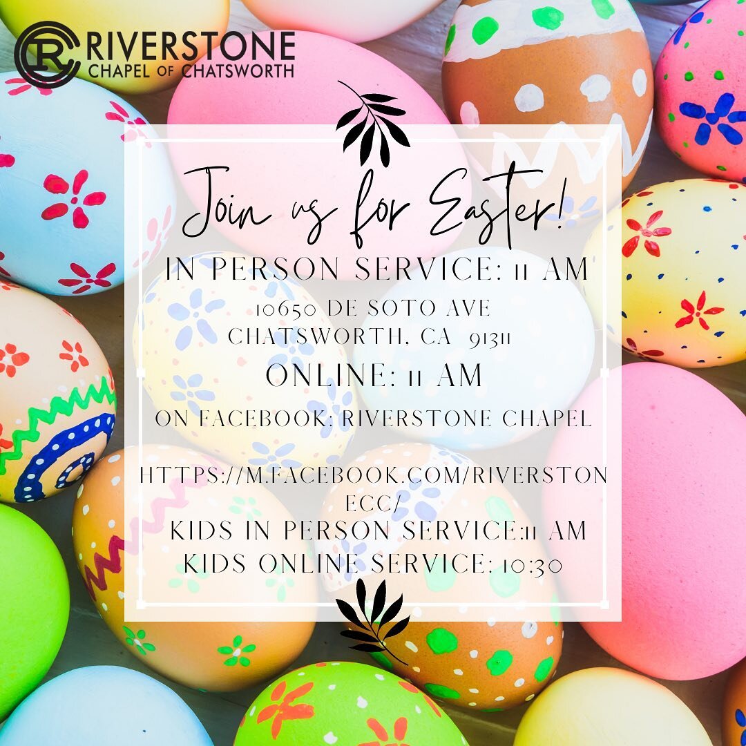 Please join us for Easter morning service!  We would love to have you join us as we celebrate that Jesus arose!  Death has lost its sting!  Halleleujah!
#easter #church #losangeles #chatsworth #hearose #hallaleujah