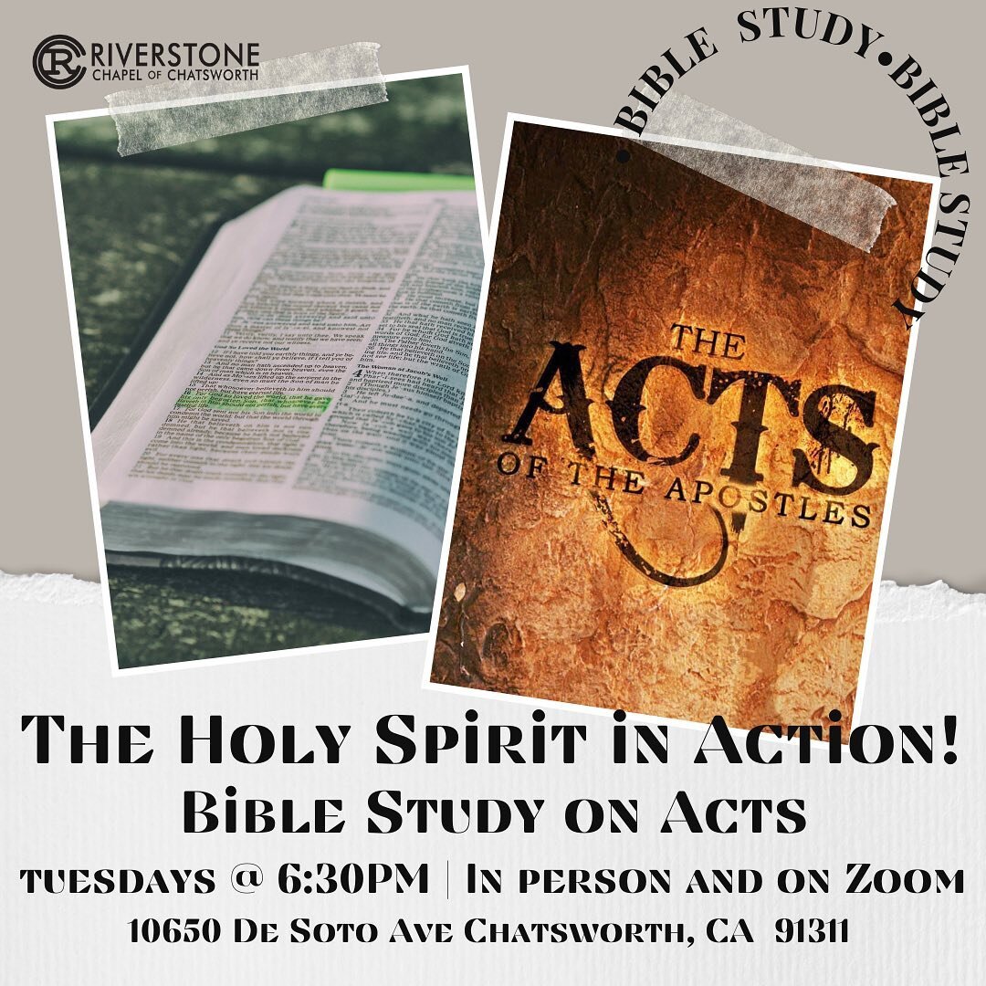 Don&rsquo;t forget... our Bible study is tonight!  We&rsquo;re starting a brand new series and we&rsquo;re so excited for it!  Please join us!  It will be at 6:30 in person and through ZOOM. We hope to see you there! #acts #biblestudy #acts #church