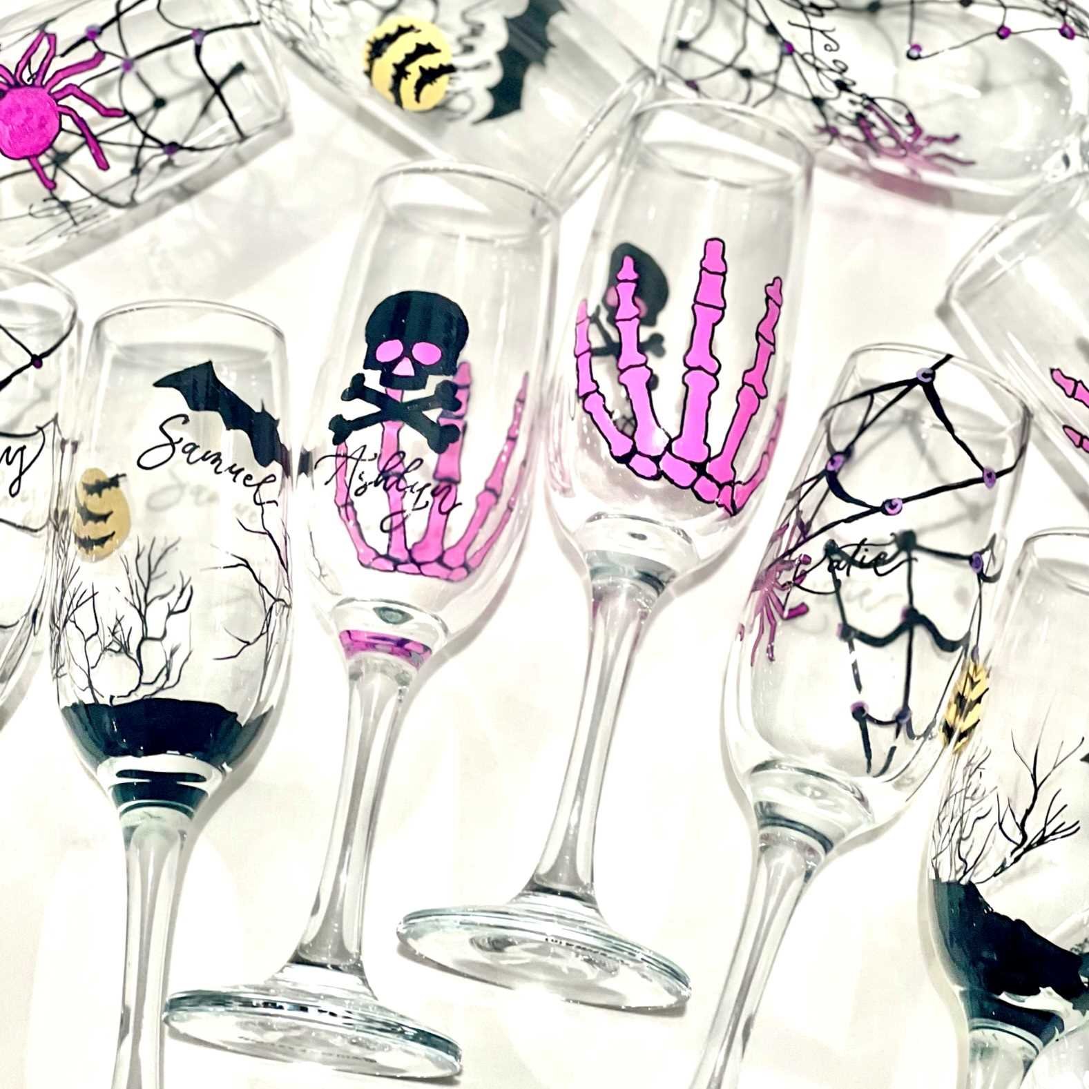 hand-painted-champagne-glasses-dallas-halloween-party.jpg