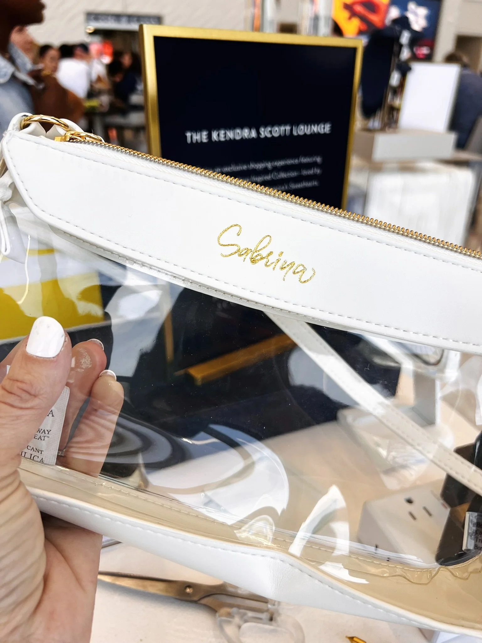 live gold foil embossing dallas kendra scott store