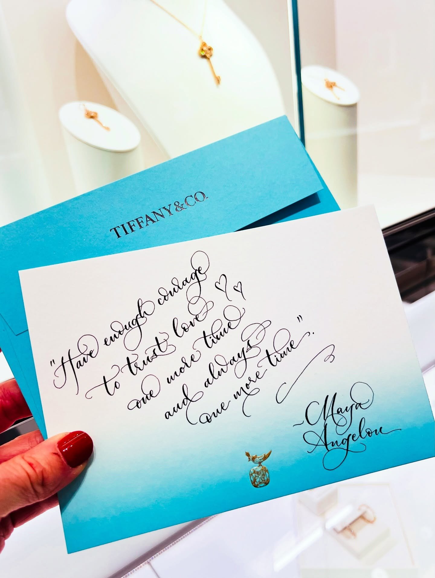 Feeling the love at @tiffanyandco 🩵 One of the sweetest surprises from my Valentine&rsquo;s Day store events this year? 💌
There are so many men out there who truly don&rsquo;t struggle finding beautiful words for their significant others.

From hea