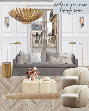 Modern Parisian Living Room — Blushing Boho