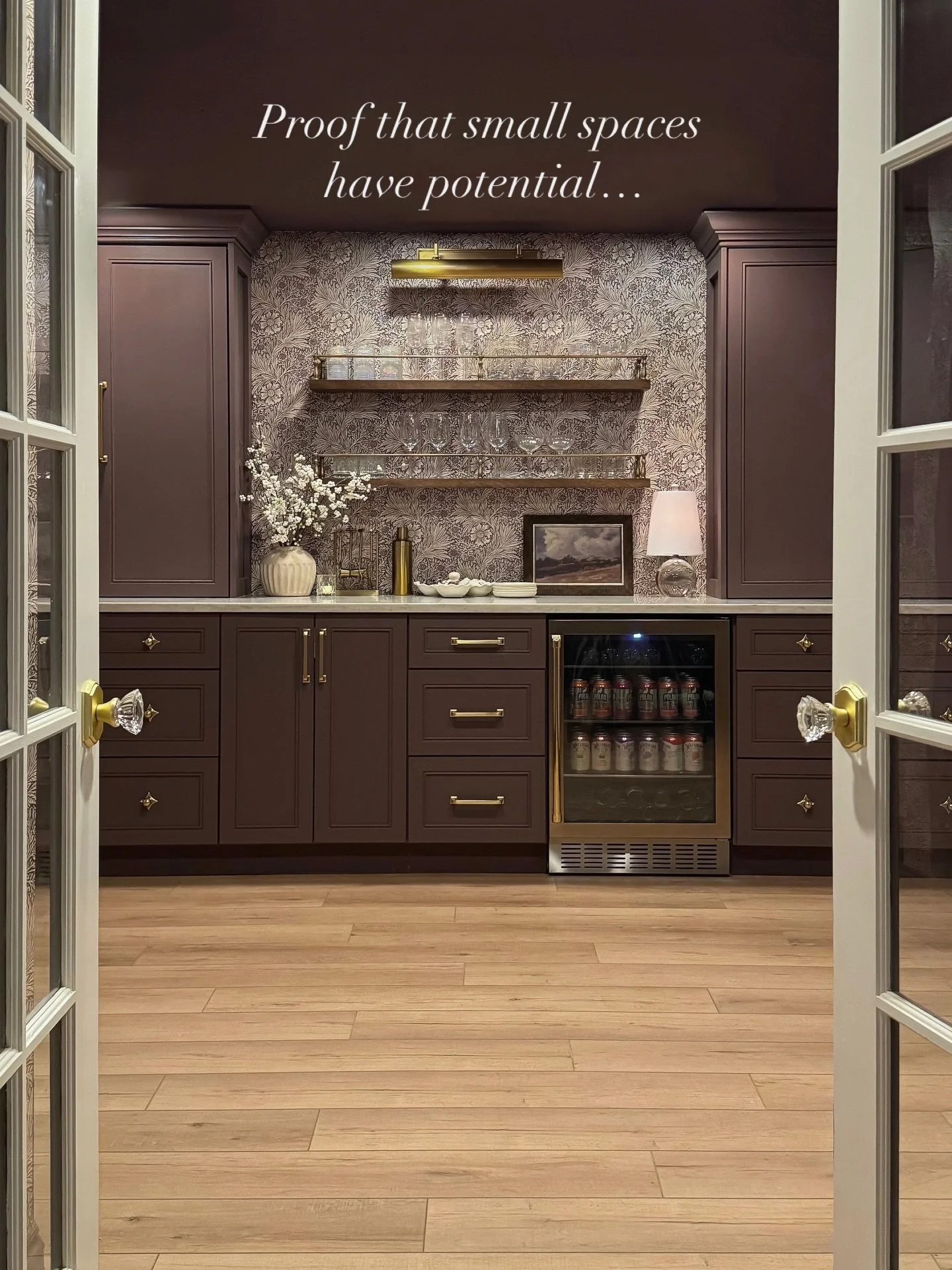 Smaller spaces are some of my favorite spaces to design! I love taking the opportunity to make a statement with a bolder color or wallpaper, sometimes both! Also super important not to forget the ceiling in your design plans.

Shop all these small sp