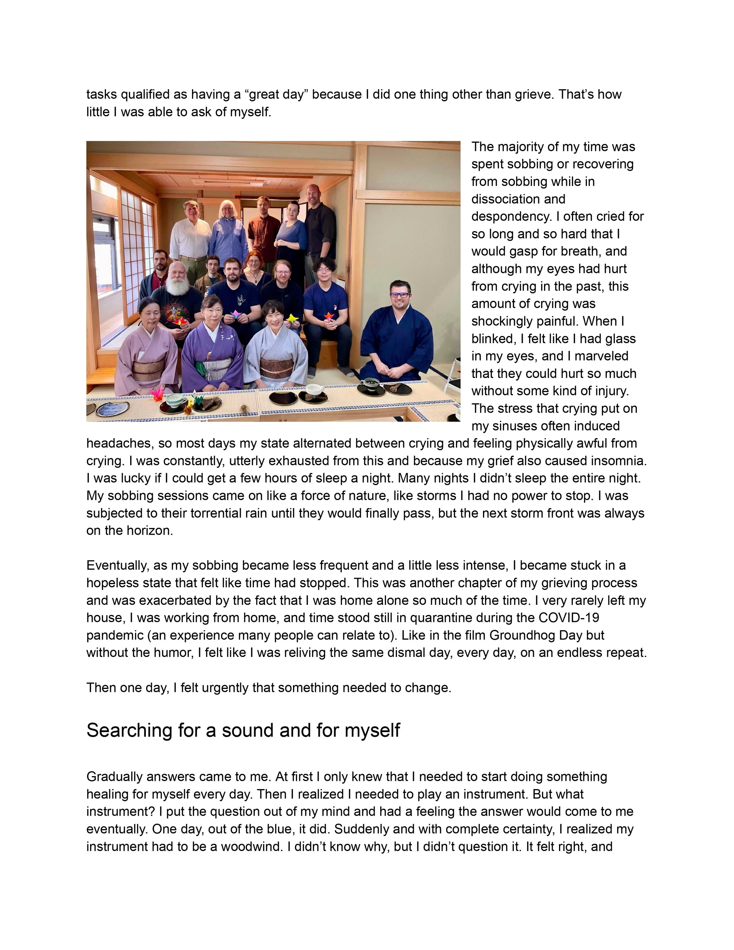 Finding Family in Bamboo: Grief, Healing, and the Shakuhachi