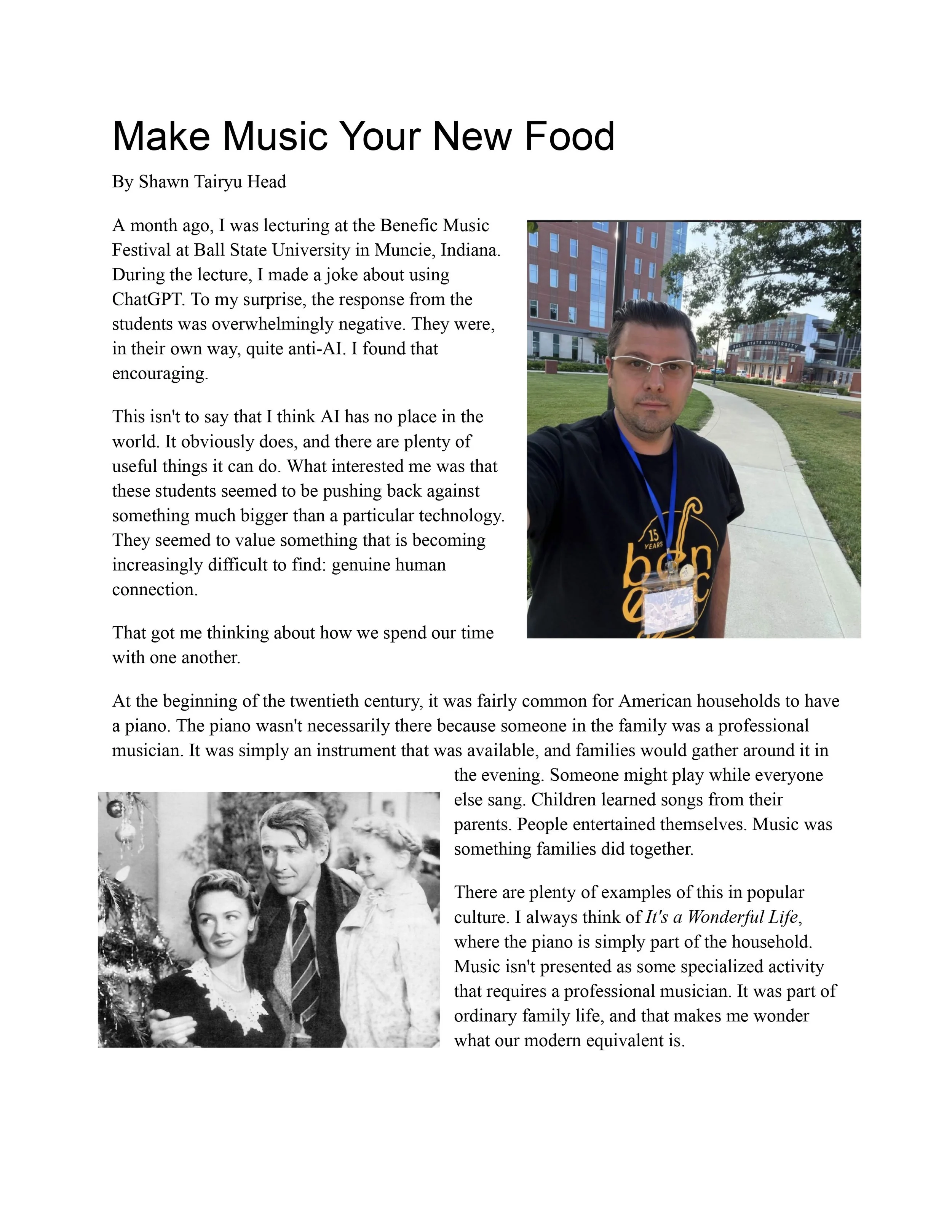 Make Music Your New Food