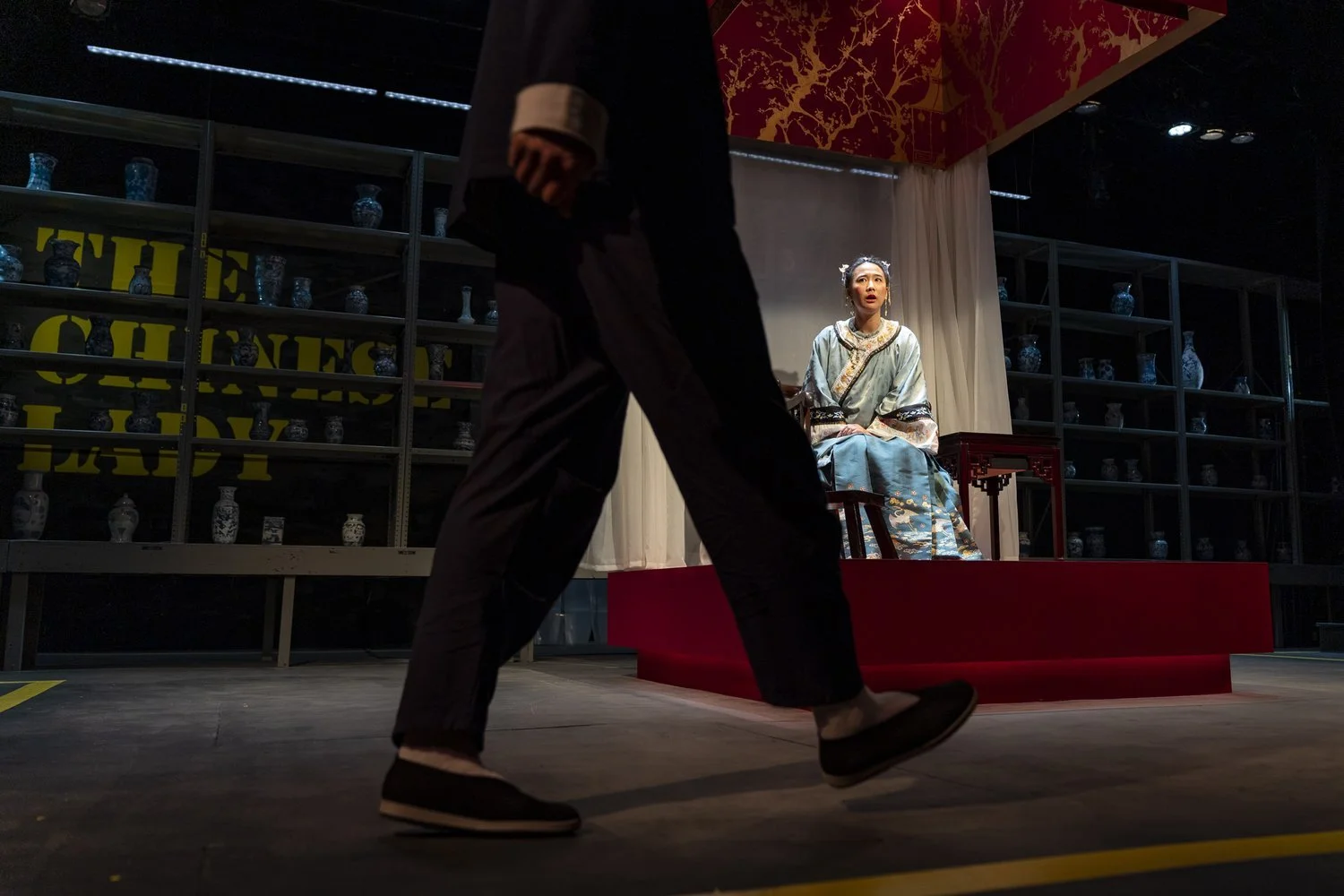 "blazes forth from the stage in director Aileen Wen McGroddy's incandescent production"