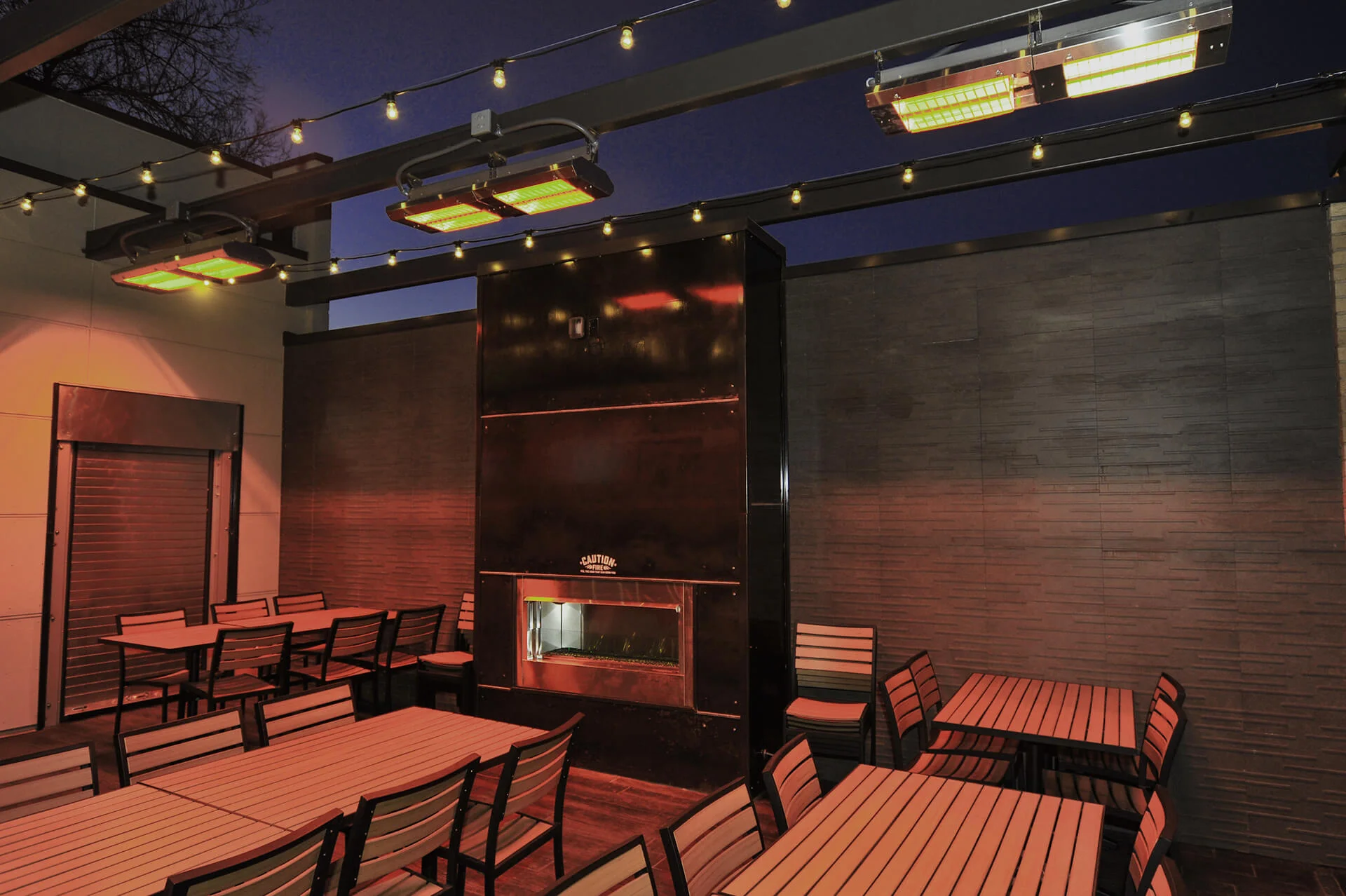  Upstairs Patio Dining + Fireplace 