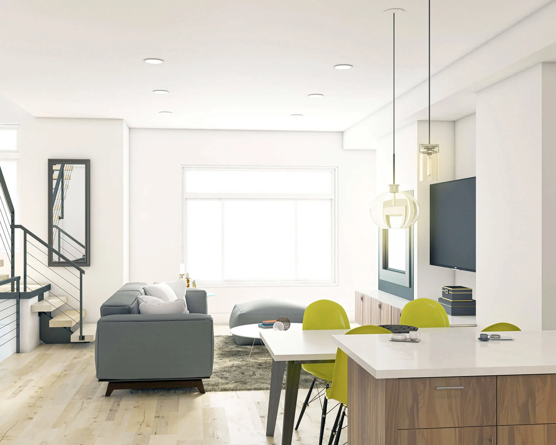  Kitchen + Living | Rendering 