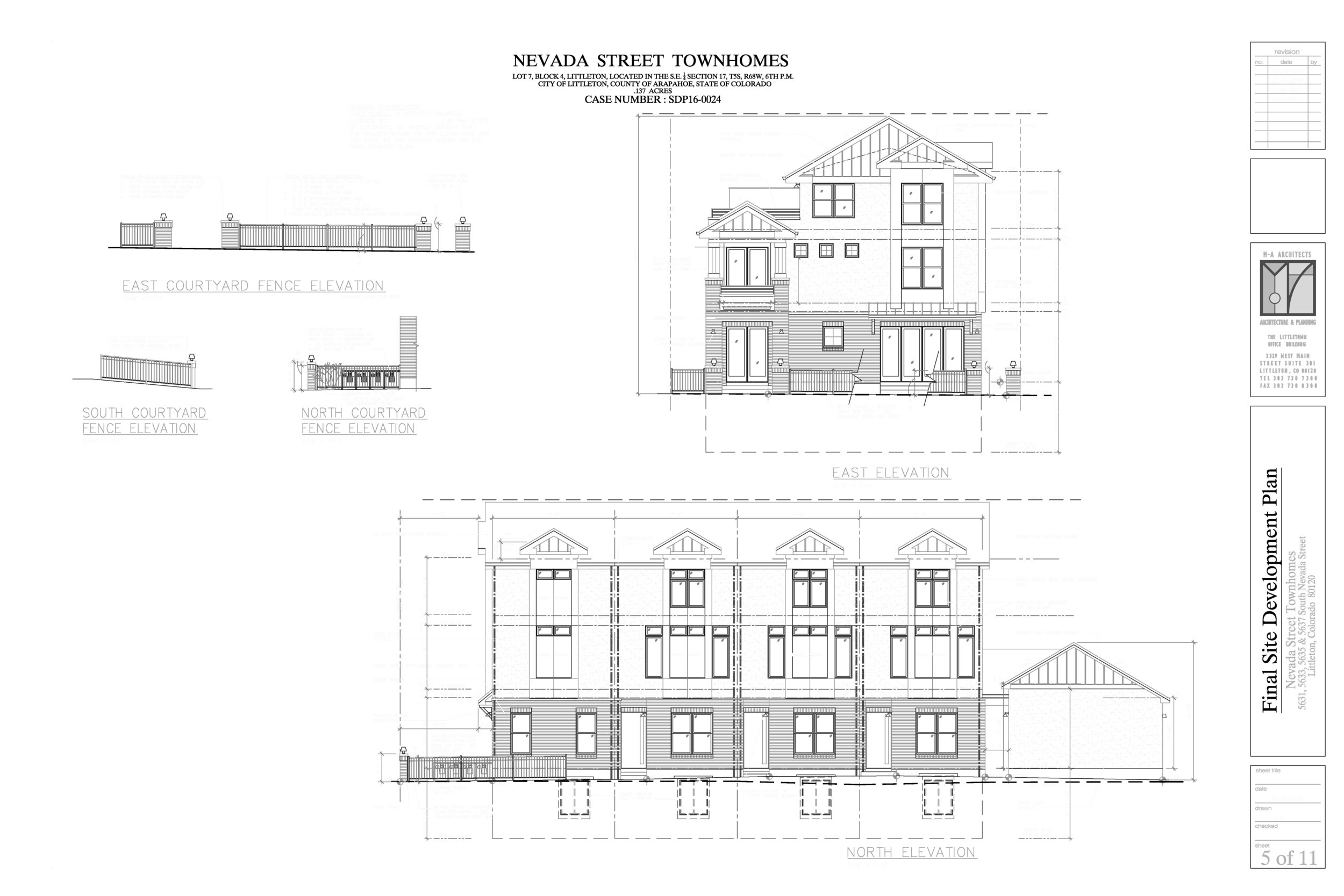  North + East Elevations 
