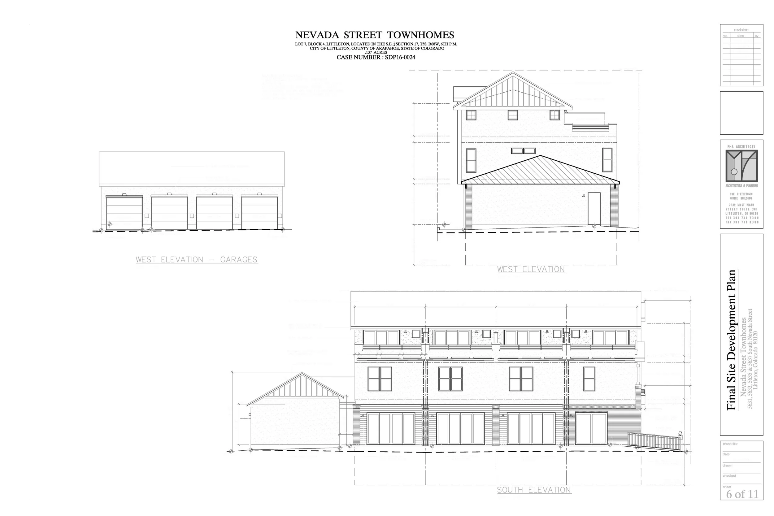  South + West Elevations 