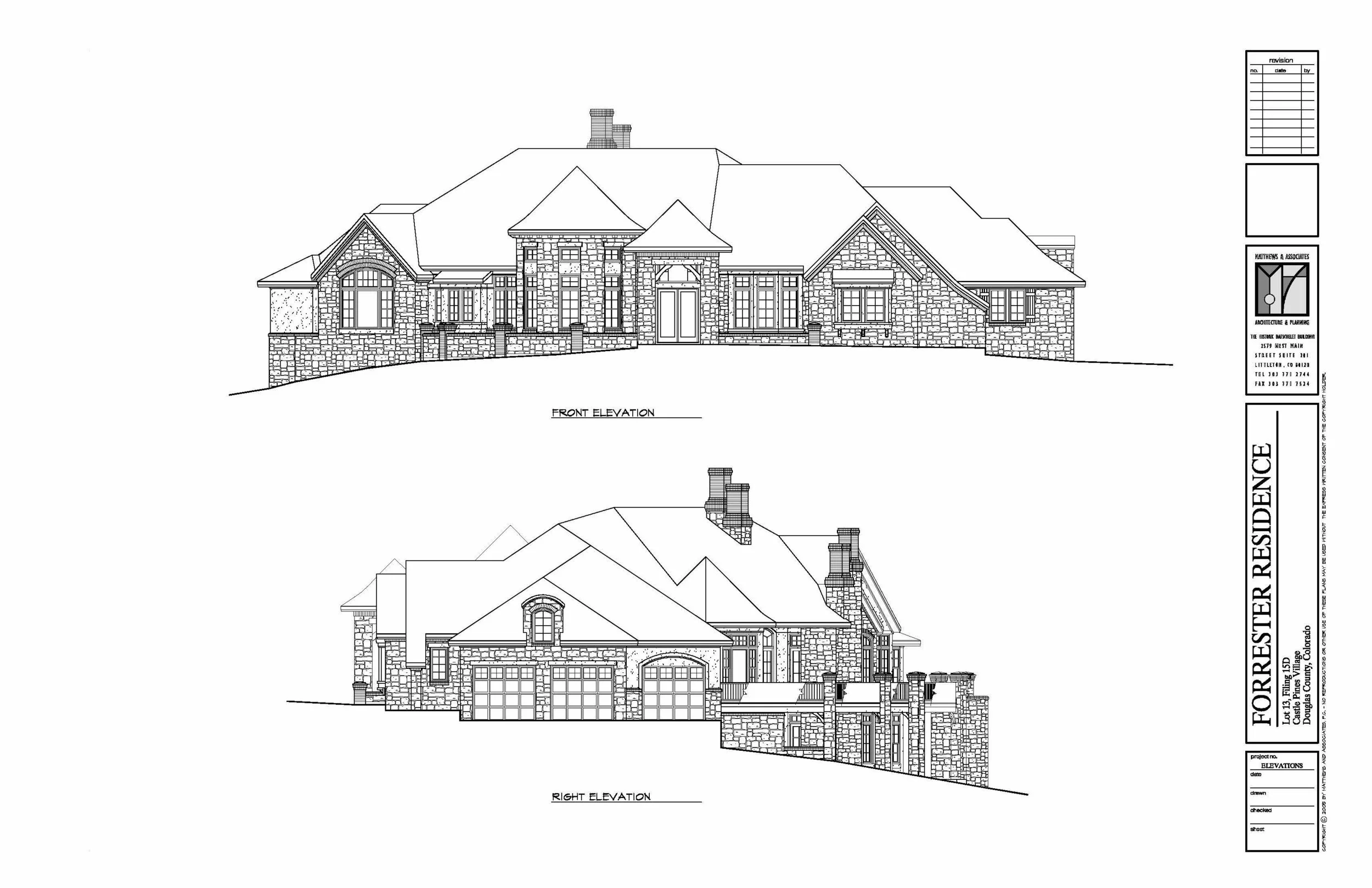  Front + Right Side Elevations 