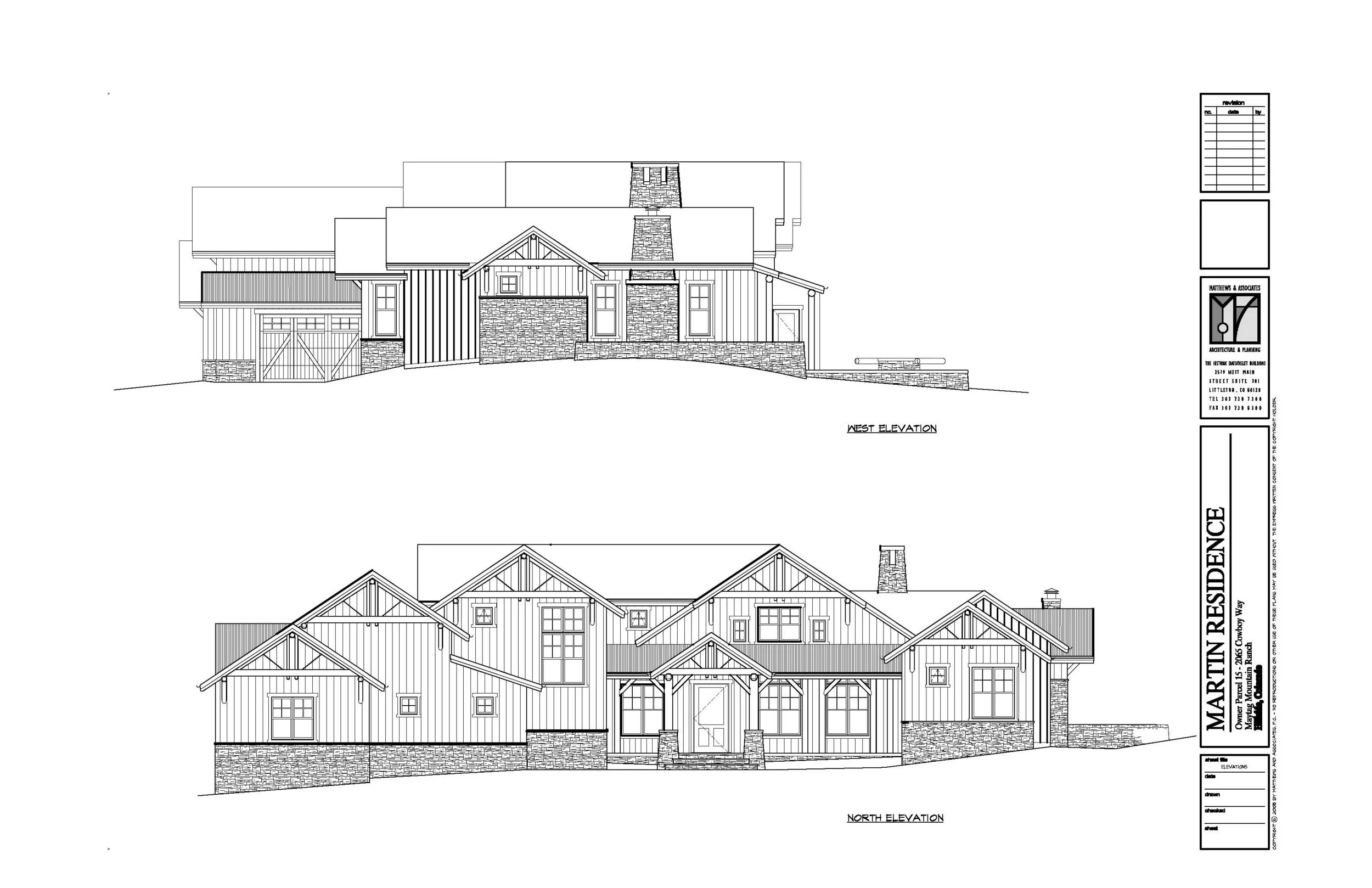  West + North Elevations 