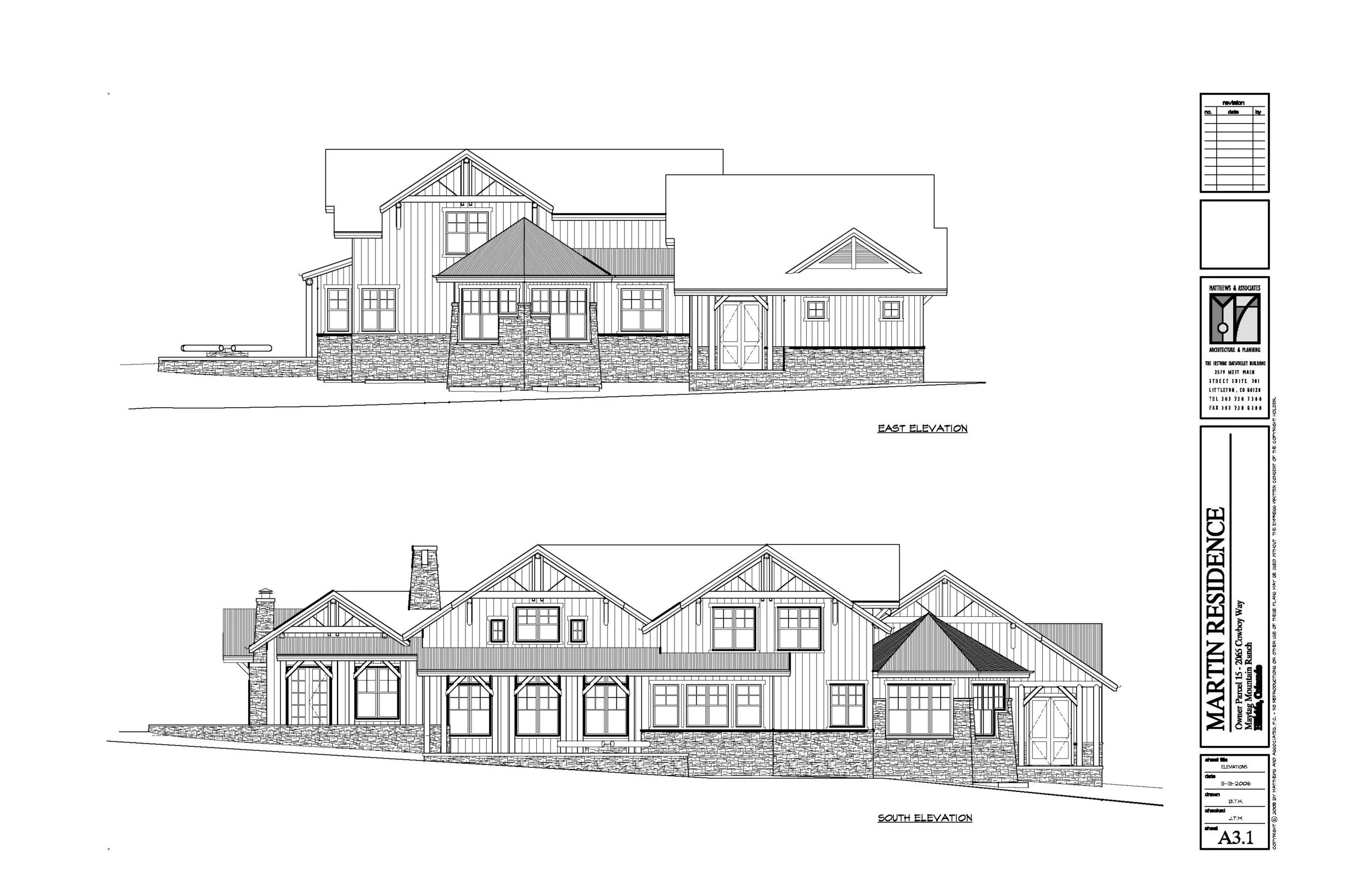  East + South Elevations 