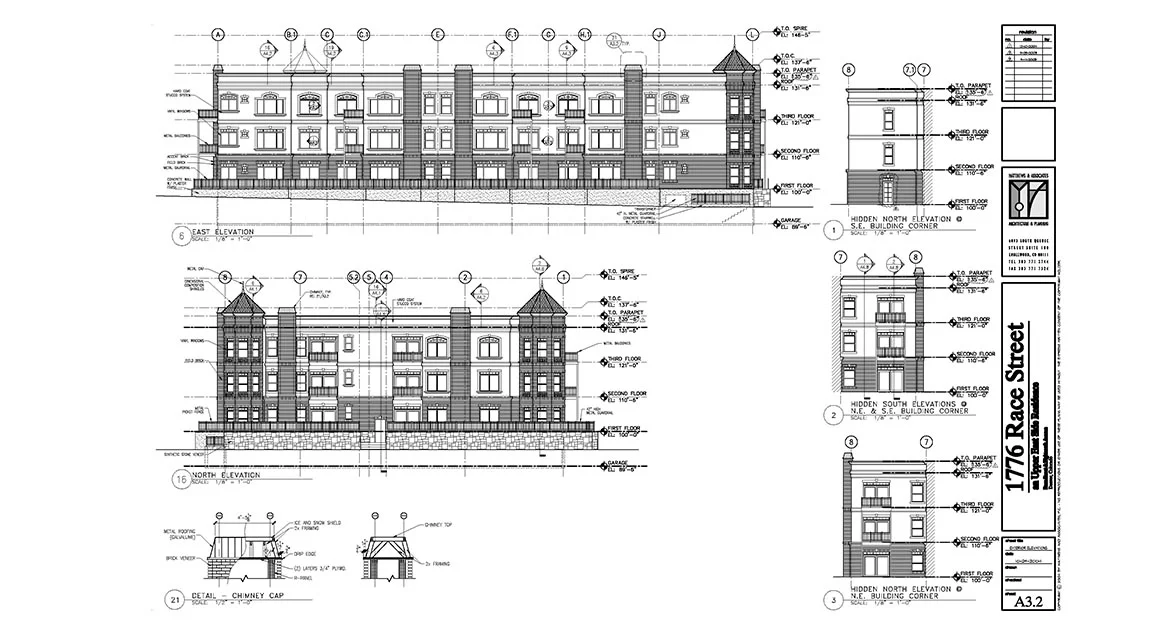  East + North Elevations 