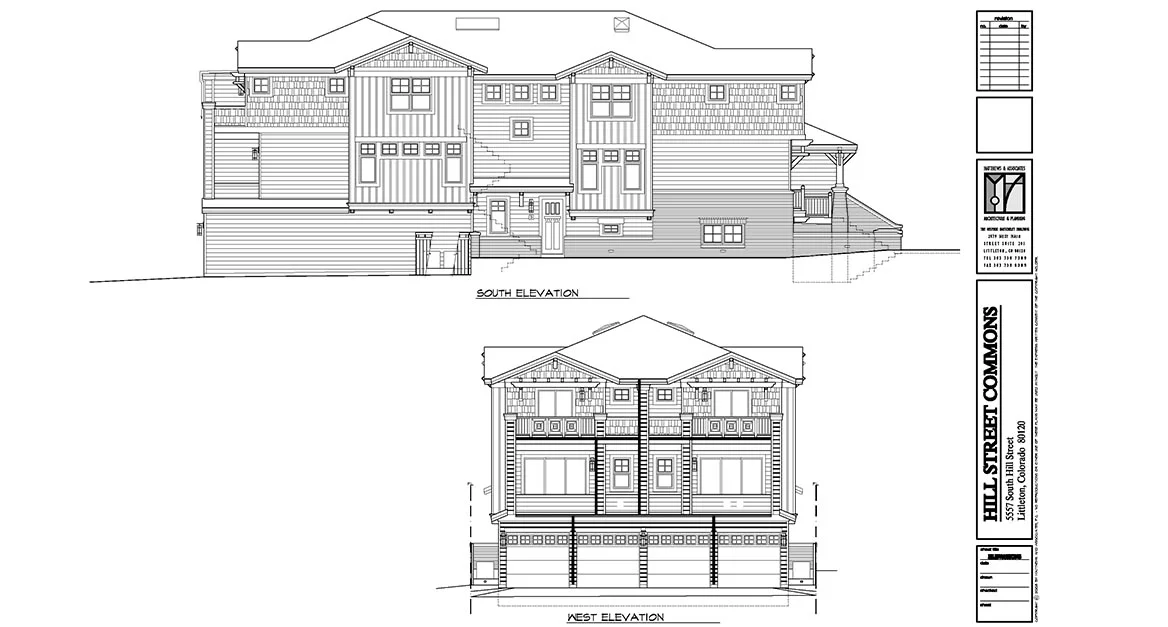  South + West Elevations 