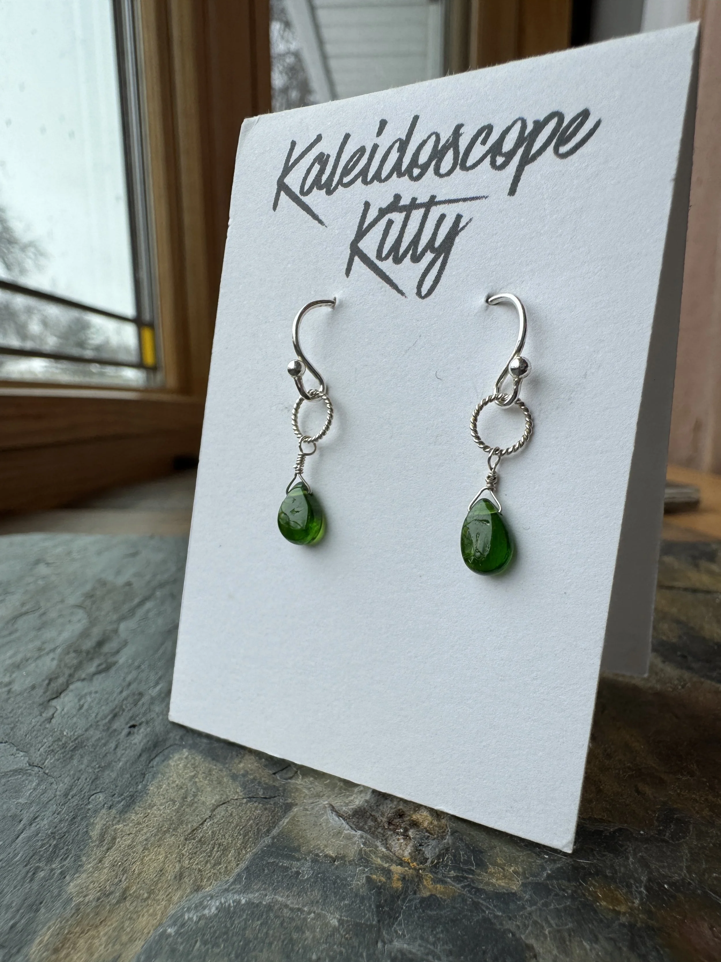 Chrome Diopside Earrings