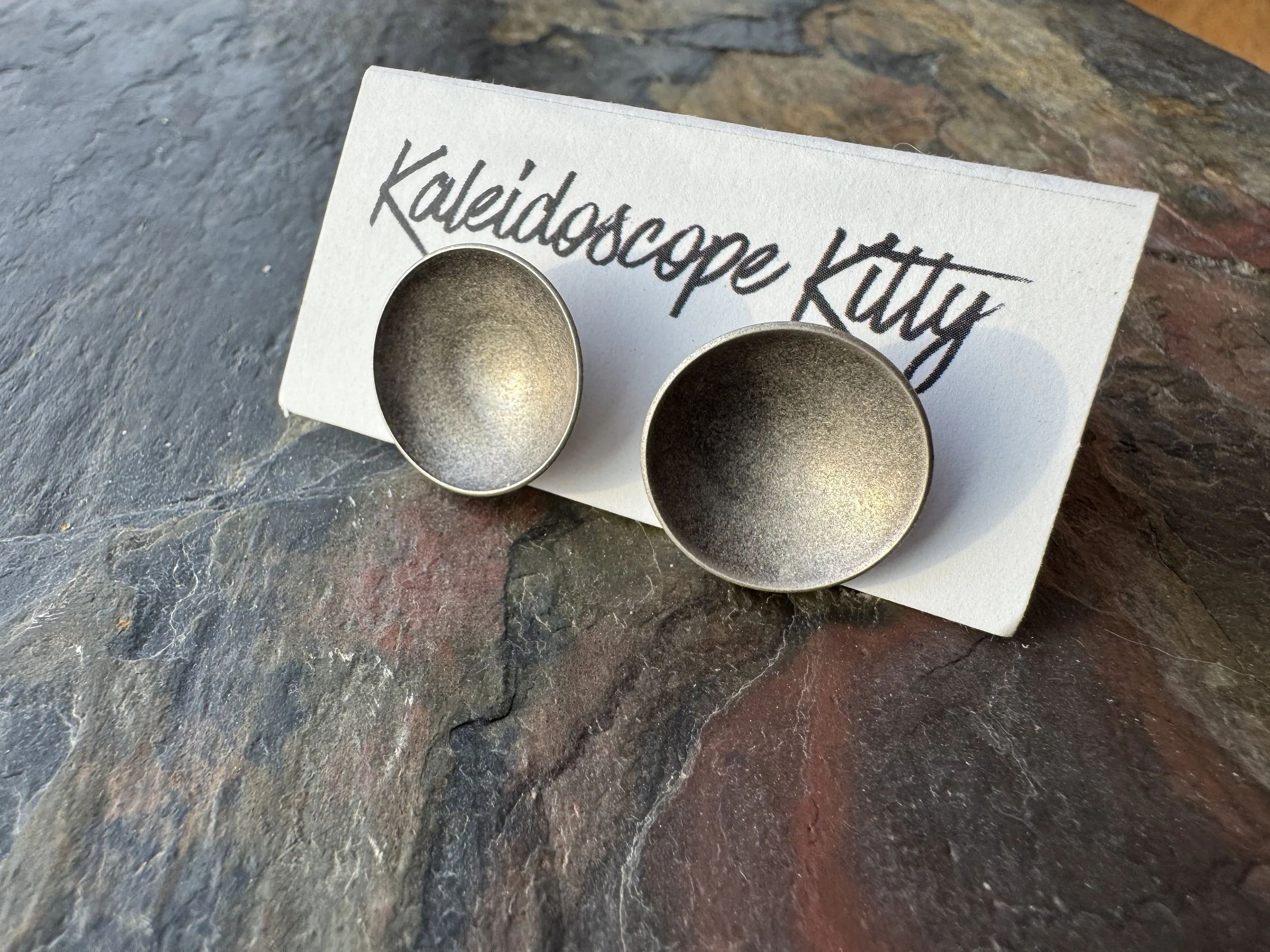 Sterling Silver large Domes Satin