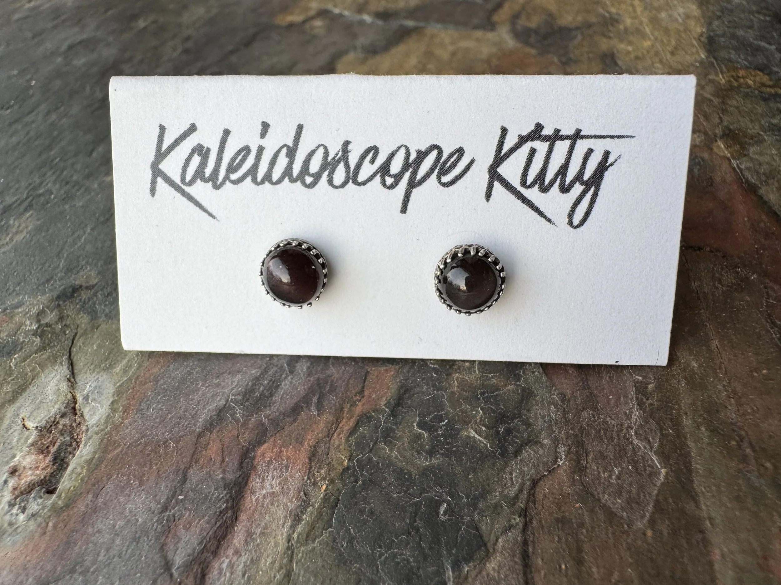 Sterling Silver Enstatite Crown Posts
