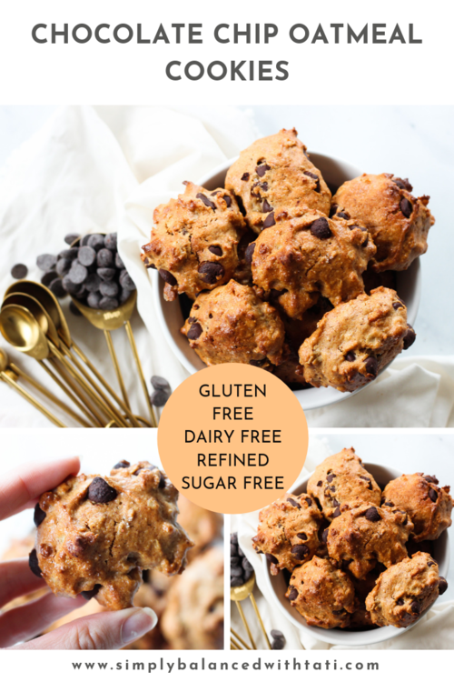 Chocolate chip oatmeal cookies