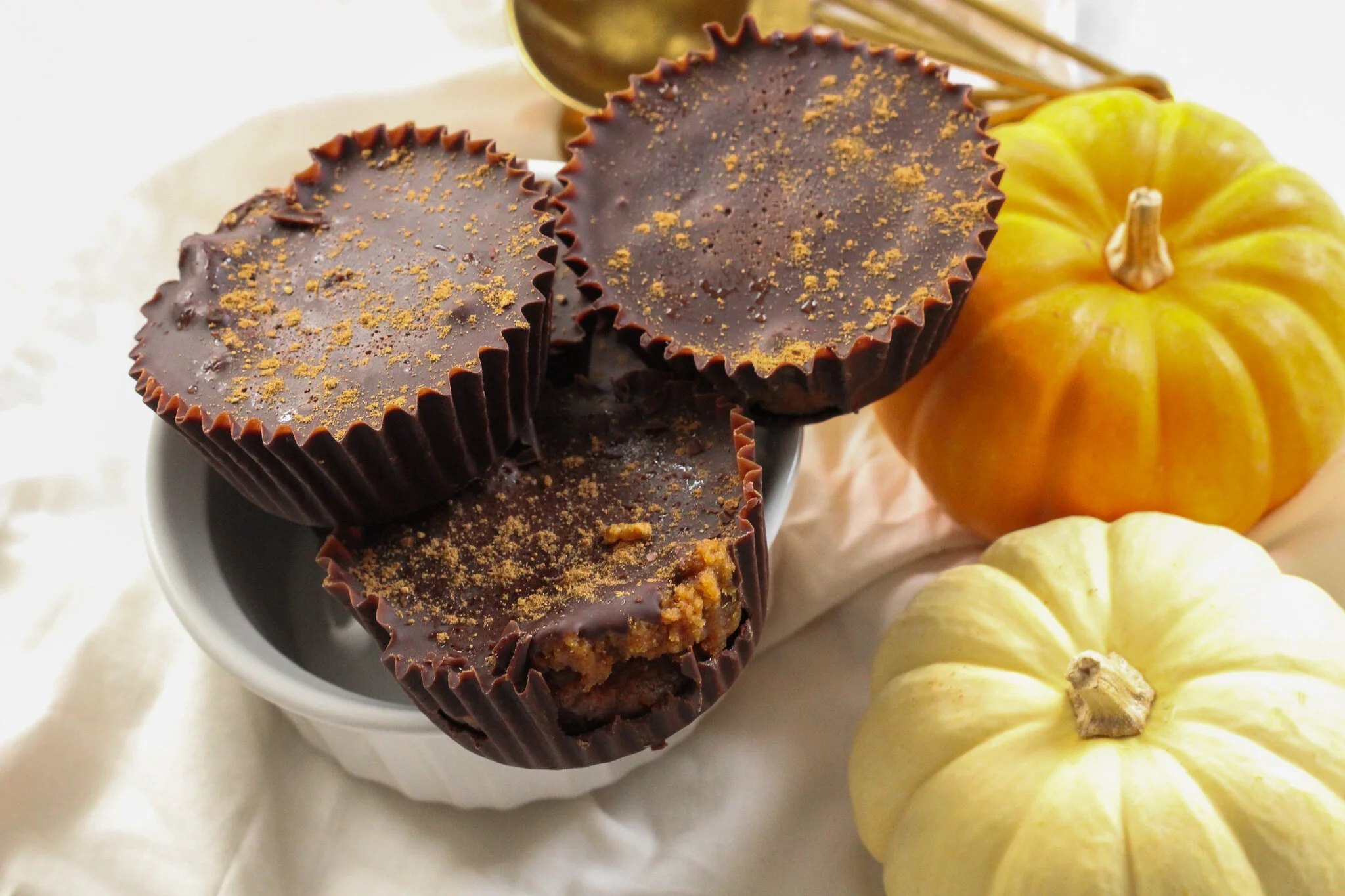 Chocolate pumpkin butter cups