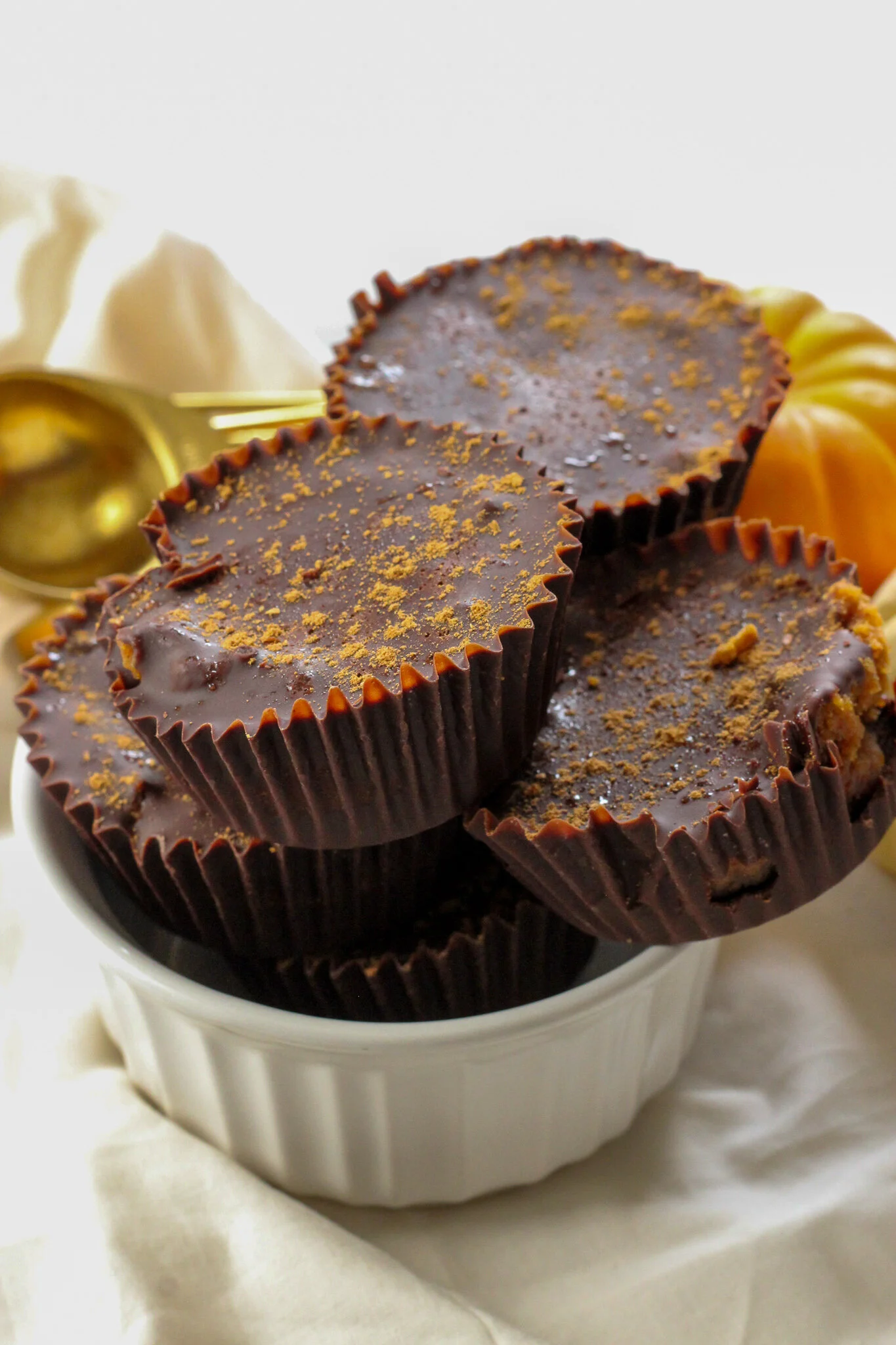 Chocolate pumpkin butter cups