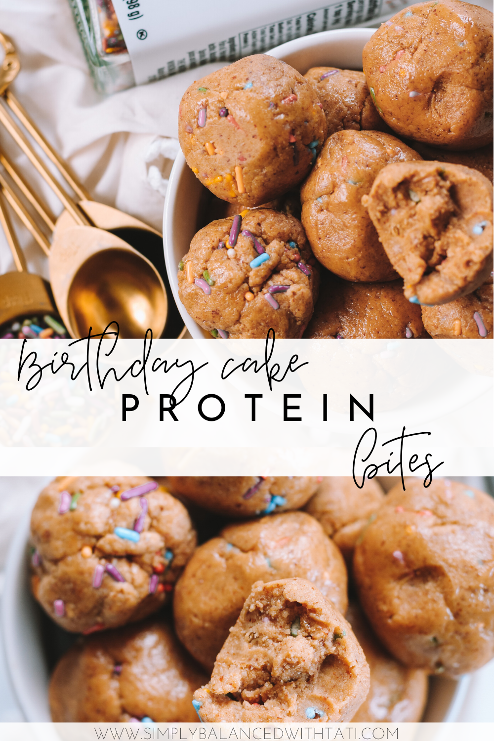 Birthday Cake Protein Bites