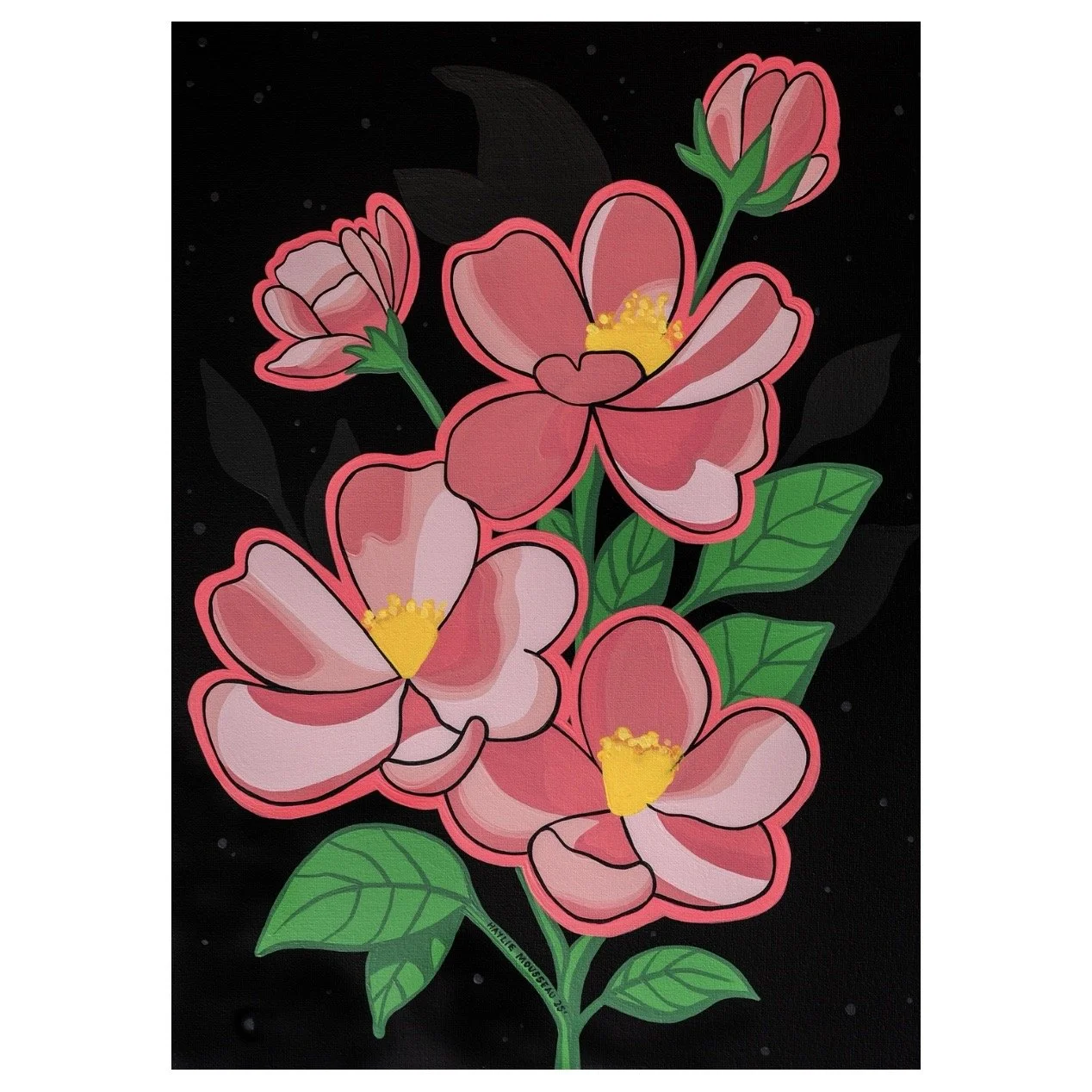 Pink Flowers Print