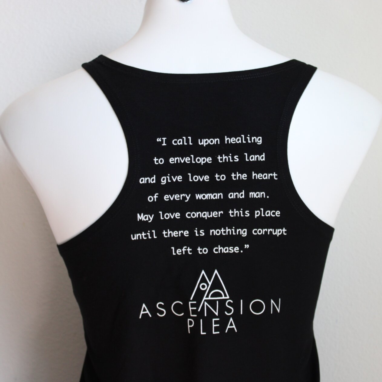 《Ascension Plea》Poetry Racer Back Top(In Black)