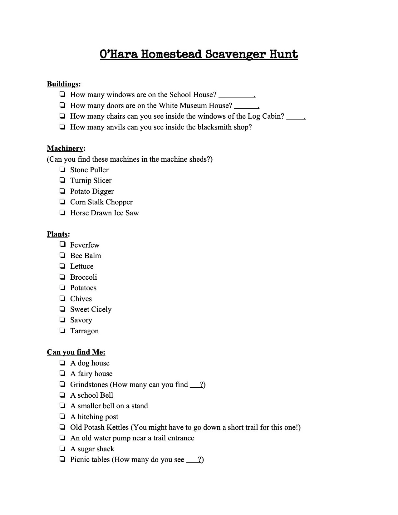 Right click or hold down on image to save and print off scavenger hunt