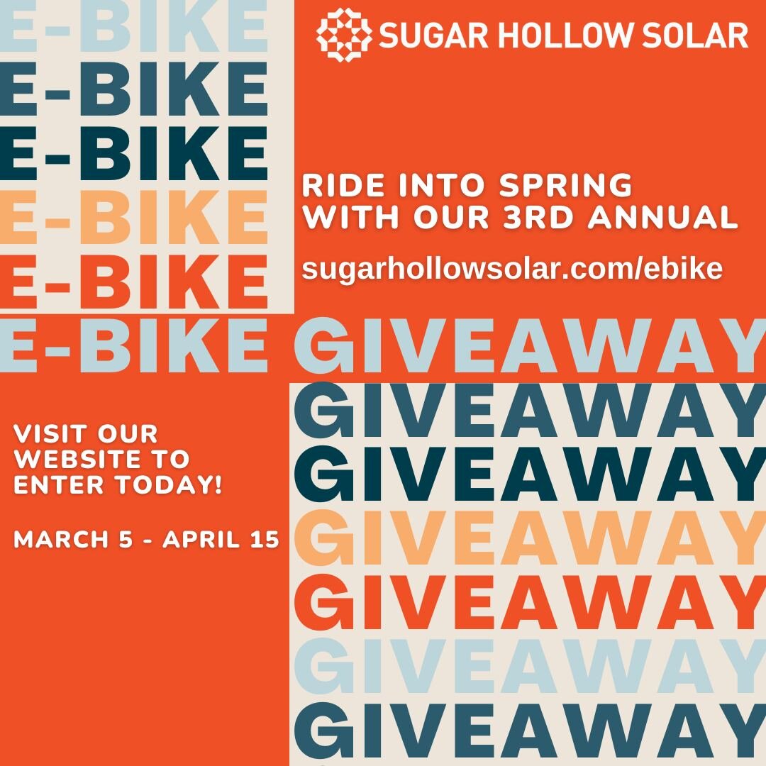 Exciting news! Have you heard about our Ride into Spring E-Bike giveaway?  We've teamed up with @epiccyclesnc  to gift one lucky winner a brand new e-bike! Why e-bikes? They're a clean energy alternative to fossil-fueled transportation methods, offer