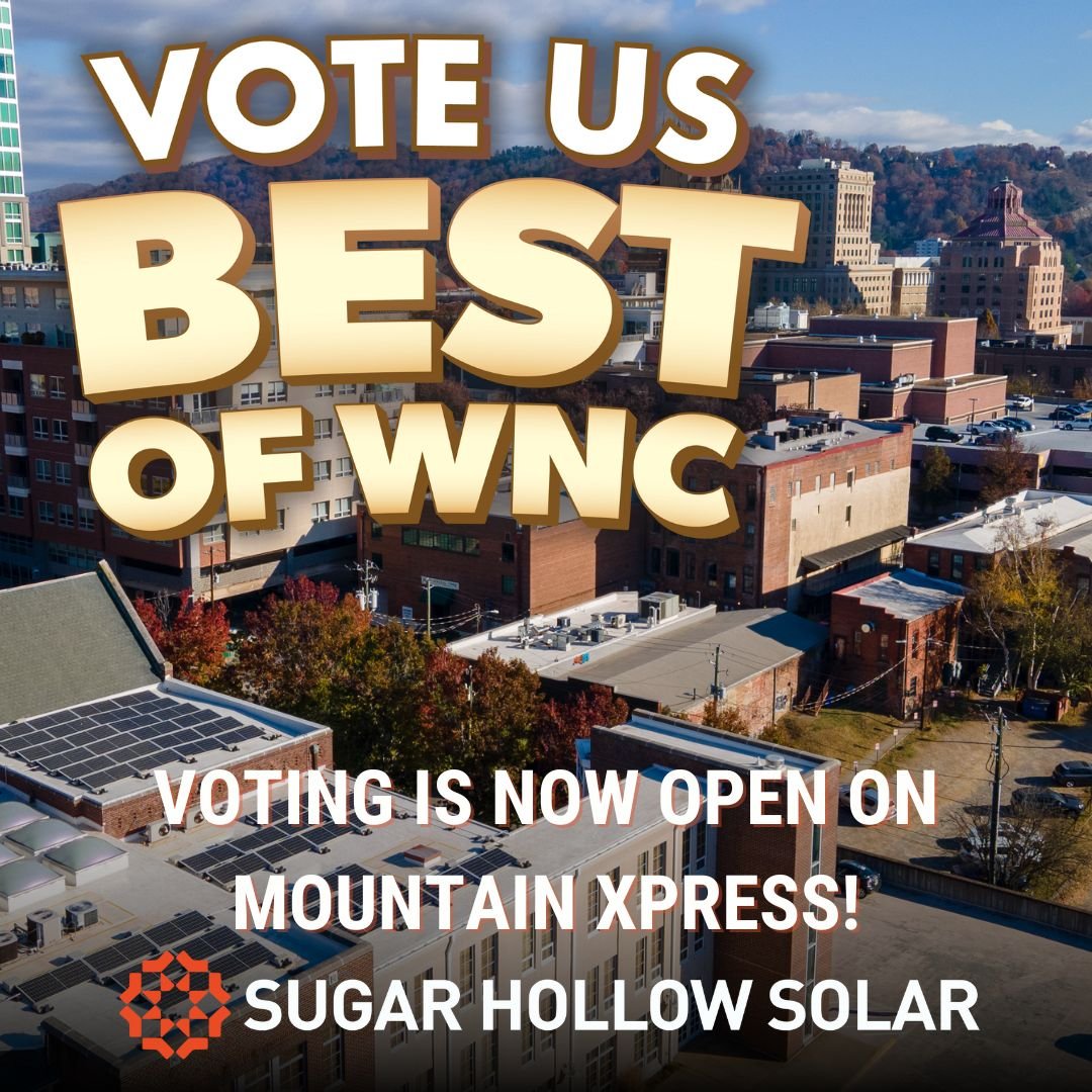 Voting ends tonight! Cast your vote for your favorite businesses in WNC! 

We&rsquo;re once again asking you to vote for us in Mountain Xpress' Best of WNC! Vote for us in the following categories:

Professional &amp; Home Services
Alternative Energy