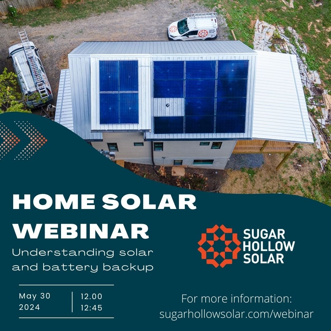 Curious about solar for your home? Join us for a free webinar where we'll dive into the world of solar power!  Learn how it works, its benefits, and how you can harness the sun's energy for a sustainable future. 

As a bonus, all attendees will recei
