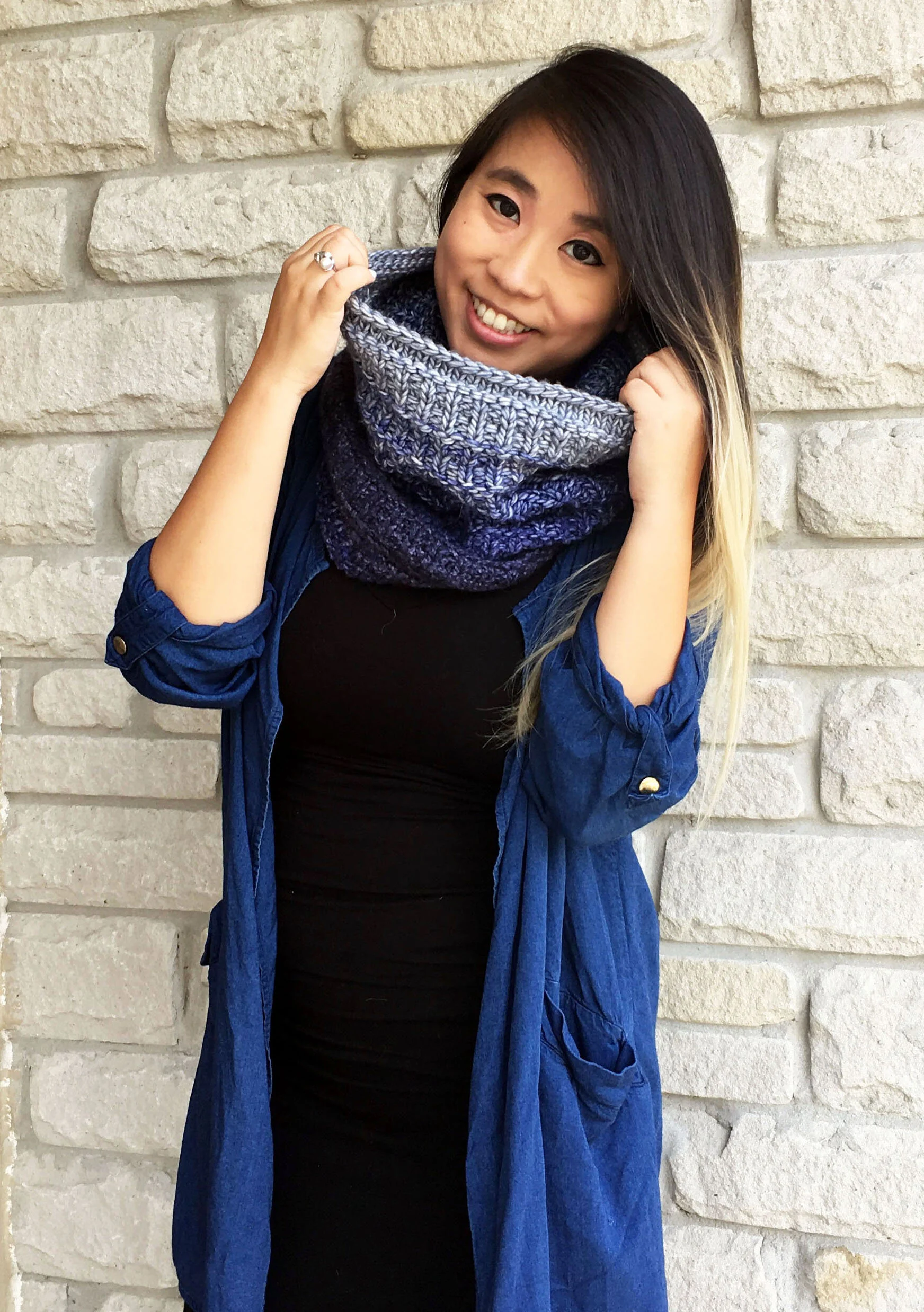 Gradient Fade Cowl — TINA TSE KNITS