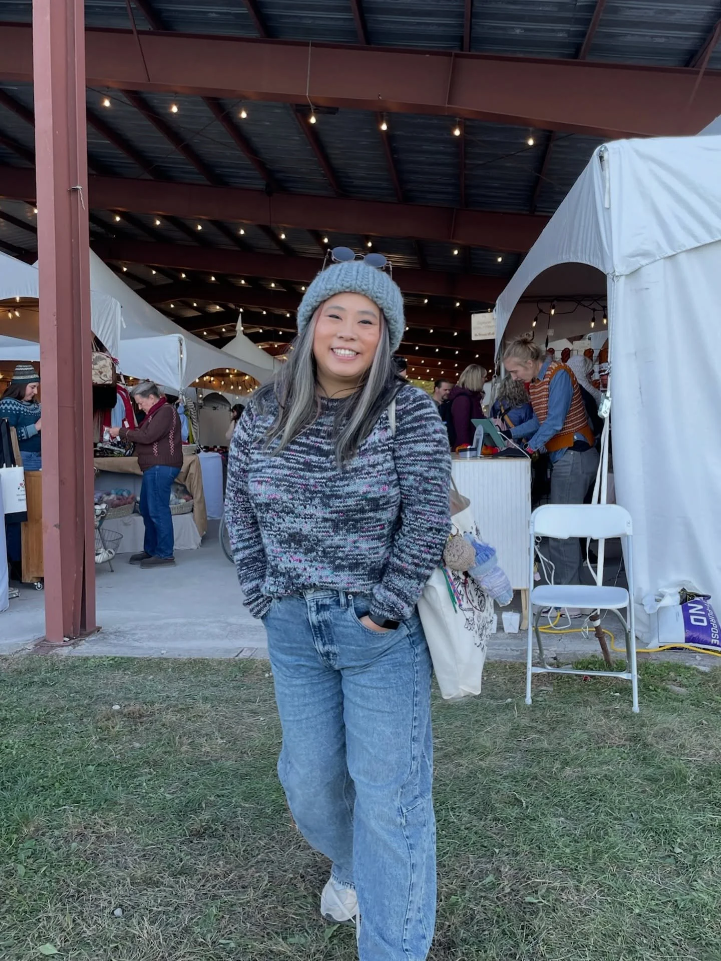 Absolutely loved this weekend of fiber and friends. Saw so many of you! Thanks for saying hi or wearing my designs! It still shocks me that people appreciates what I do. 

Friday at @awoolenaffair was fun. Saw so many of my maker friends. It was our 