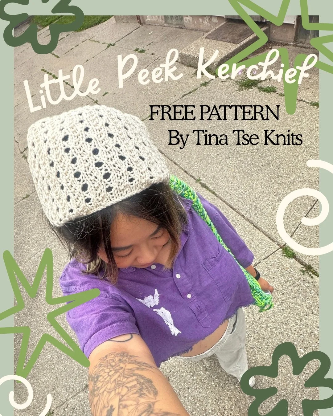 Free pattern‼️ Little Peek Kerchief is available as a free knitting pattern on my website&rsquo;s blog page (🔗 in bio). I wasn&rsquo;t sure if headscarves were for me so I made this little number in one day to try it out. I haven&rsquo;t stopped wea
