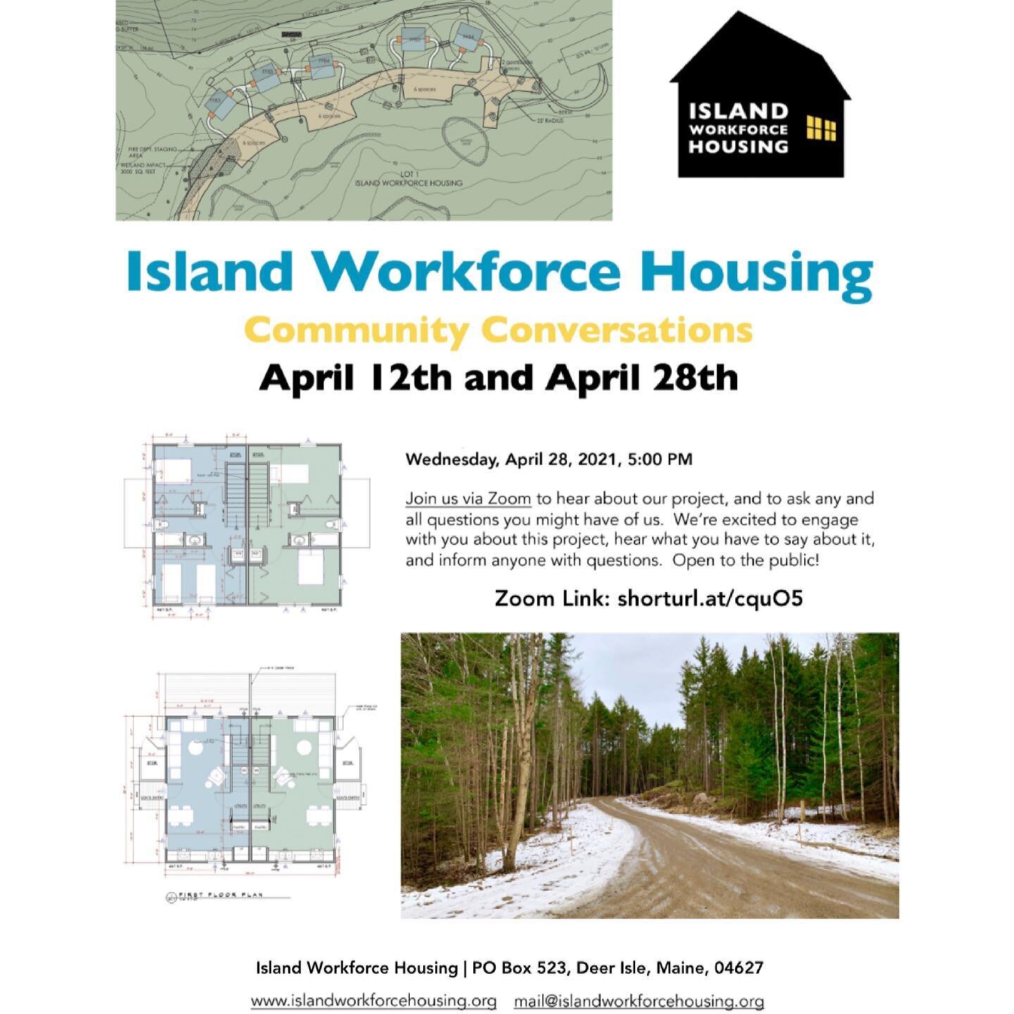 Island Workforce Housing will be hosting a Community Conversation on Wednesday, April 28th. This event will be open to the public and taking place over Zoom&mdash;look at our website for the meeting invitation, link in bio. We encourage you to attend