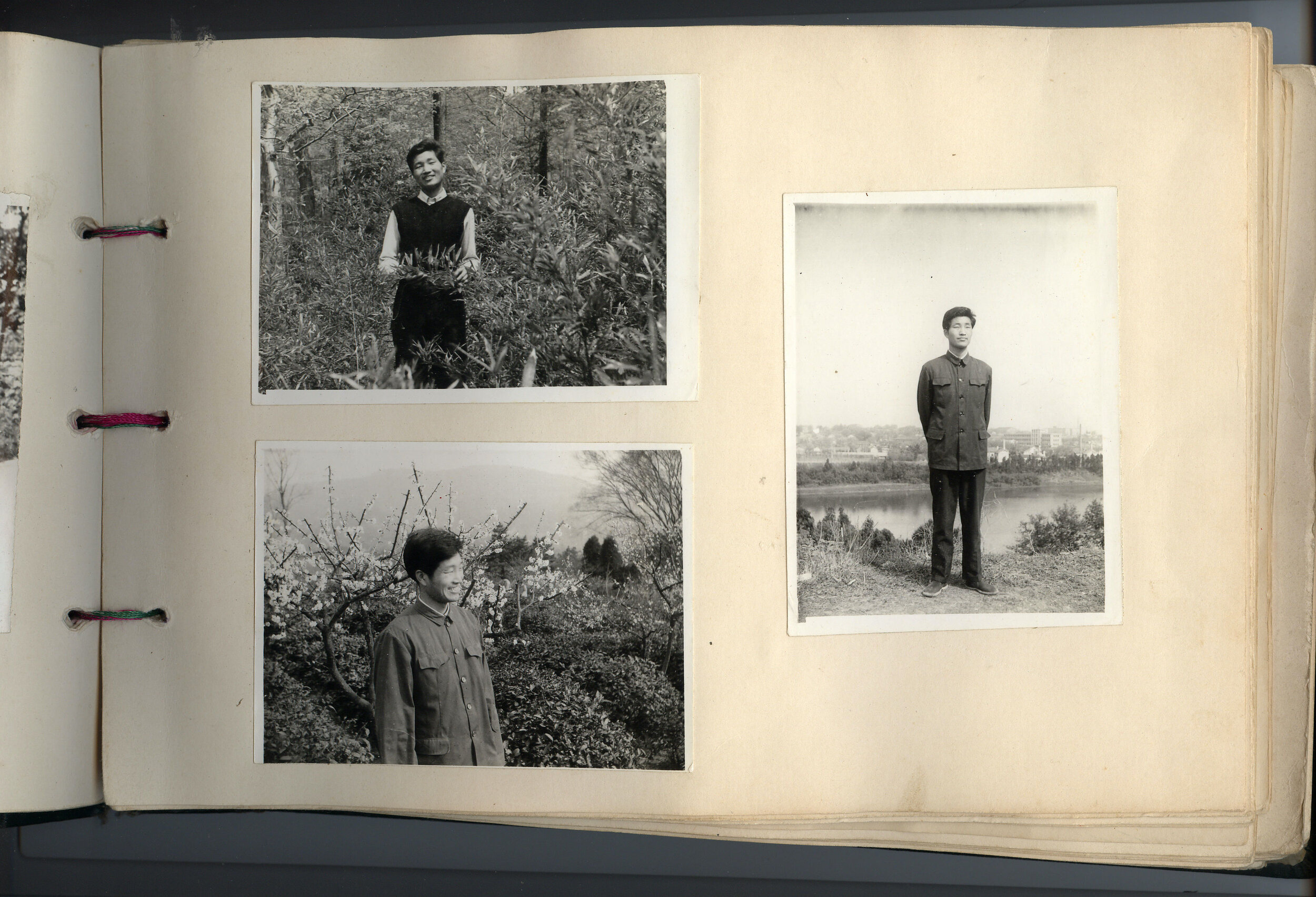  A page from “Book Idiot” Zhou’s collection of photos of himself in the 1970s during the Cultural Revolution. Since the publication of Chinese Lessons, he’s immigrated to the United States 