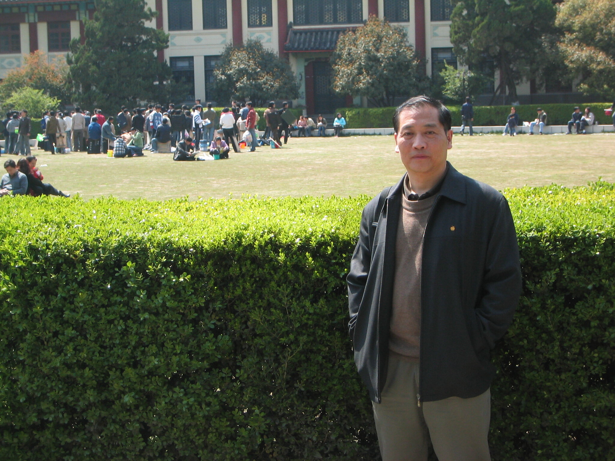  Wu Xiaoqing stands before a field at Nanjing Teacher’s College where his parents were attacked and ultimately murdered by Red Guards on August 3, 1966. Their killings were the first of the Cultural Revolution.  
