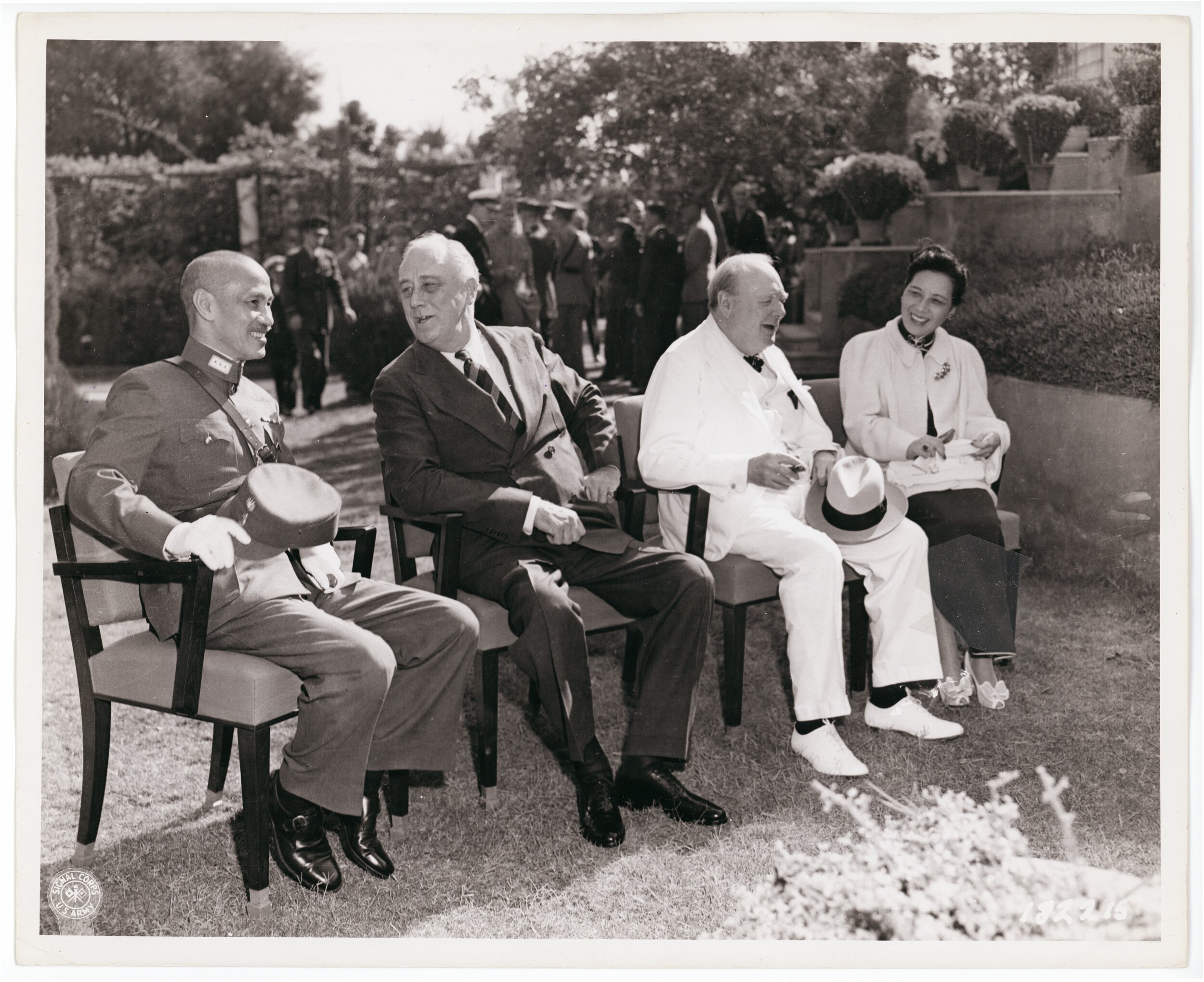  There’s always been high politics as well. Here’s FDR with Chiang Kaishek and Churchill in Cairo. One of FDR’s ambitions was to elevate China to parity with the UK and the USSR. 