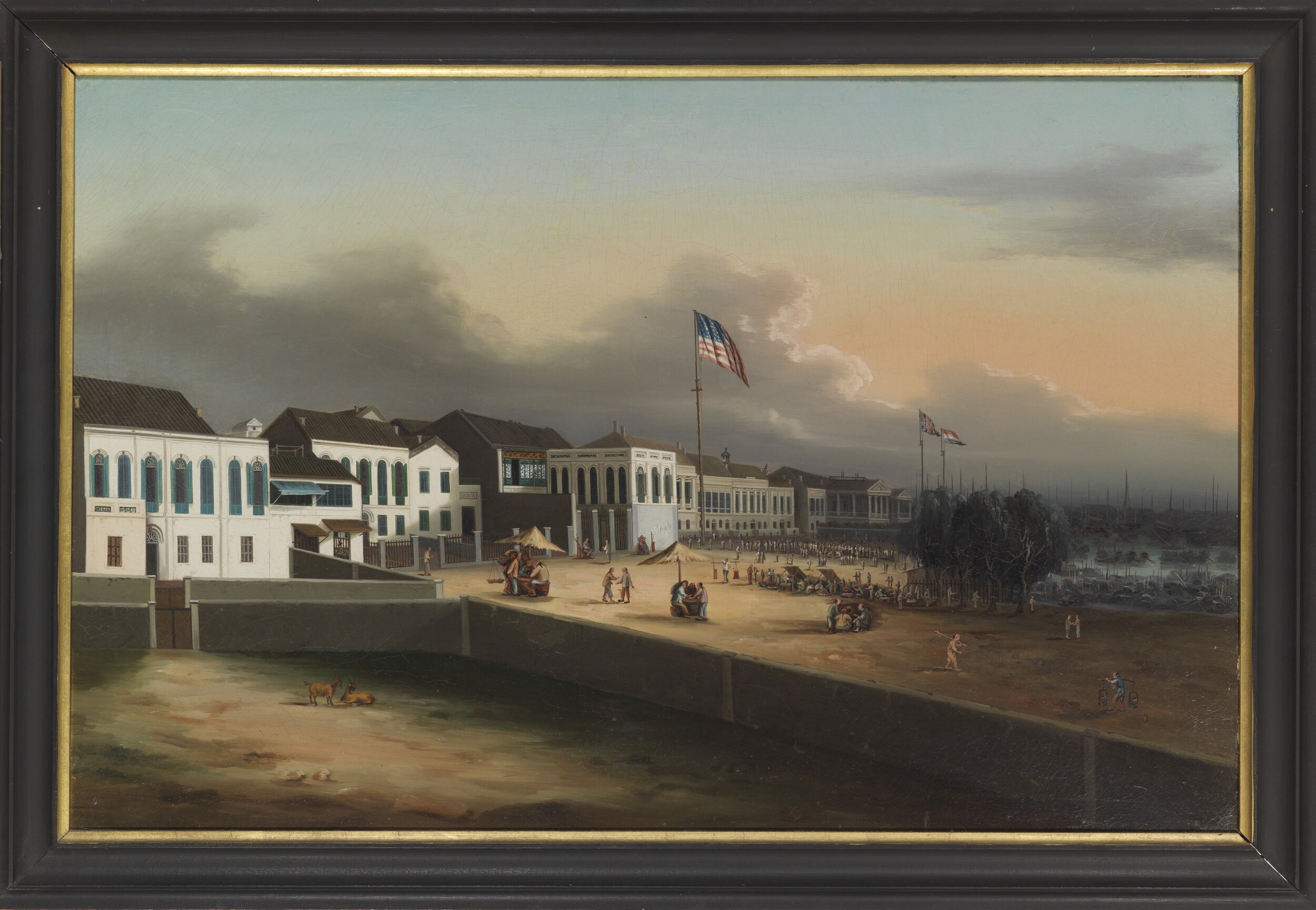  From the earliest days of the relationship, American business played an oversize role in fashioning America’s ties to China. Here’s the US trading headquarters outside of Canton in the early 1800s.  