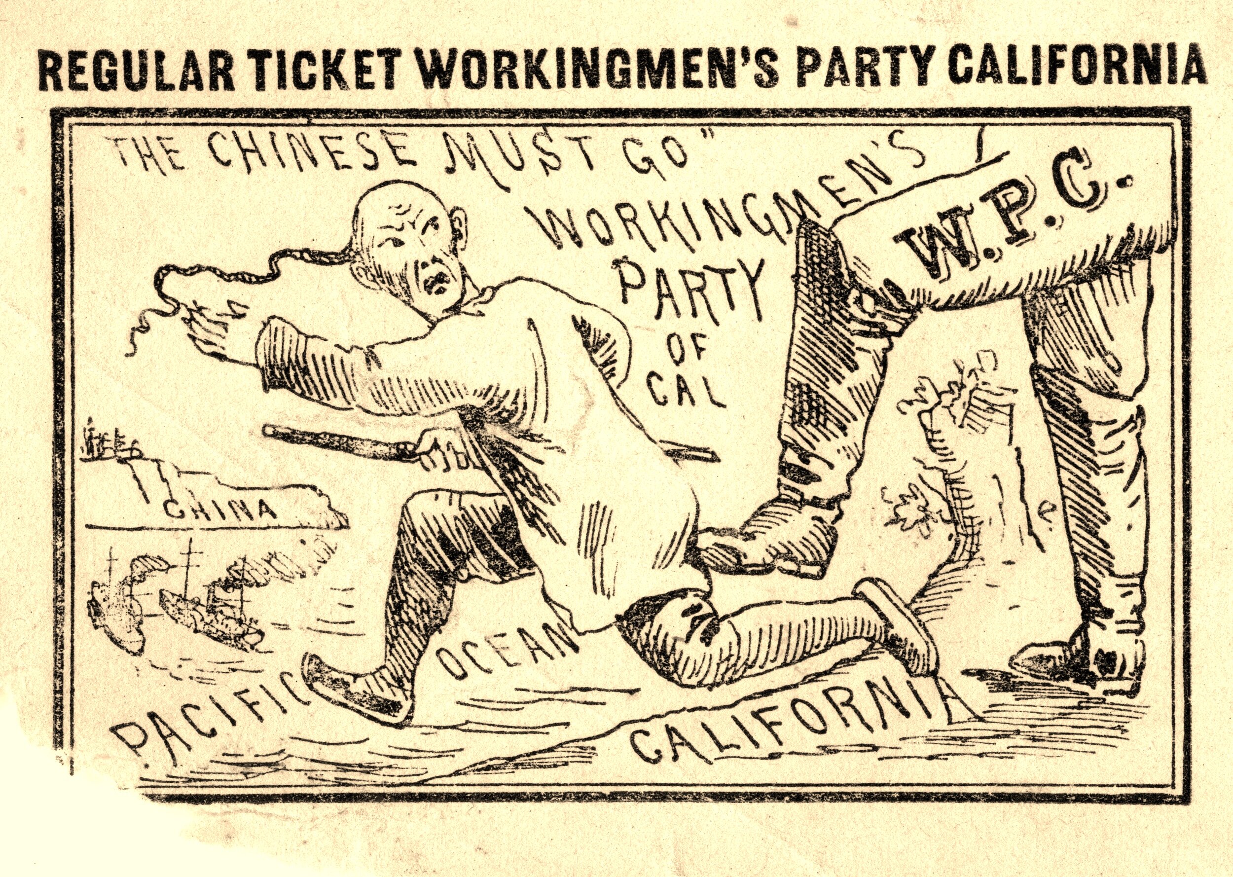  Racism and xenophobia have also colored the relationship. This is a document from the California Workingmen’s Party in the mid-1800s. The American working class has always feared Chinese labor.  