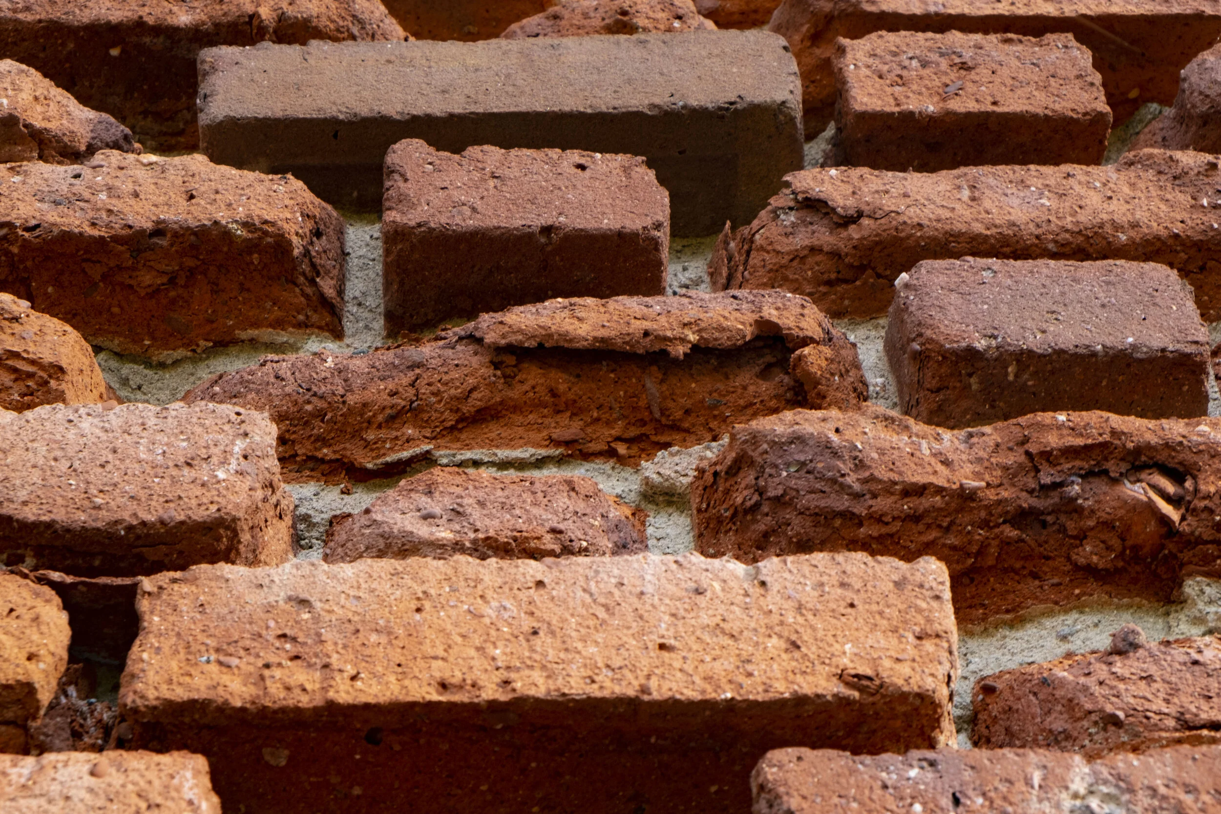 Image of Brick yard close-up of brick