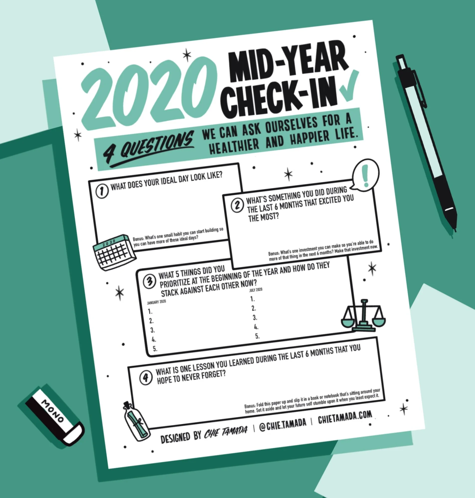 Free Resource: Mid-Year Check-In Worksheet – Chie Tamada