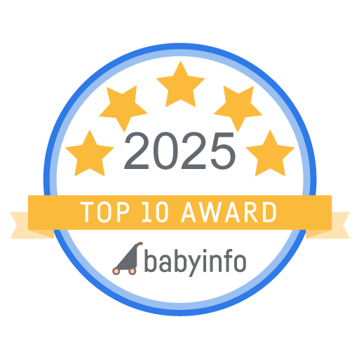 BabyInfo Top Ten Award 2025 logo badge